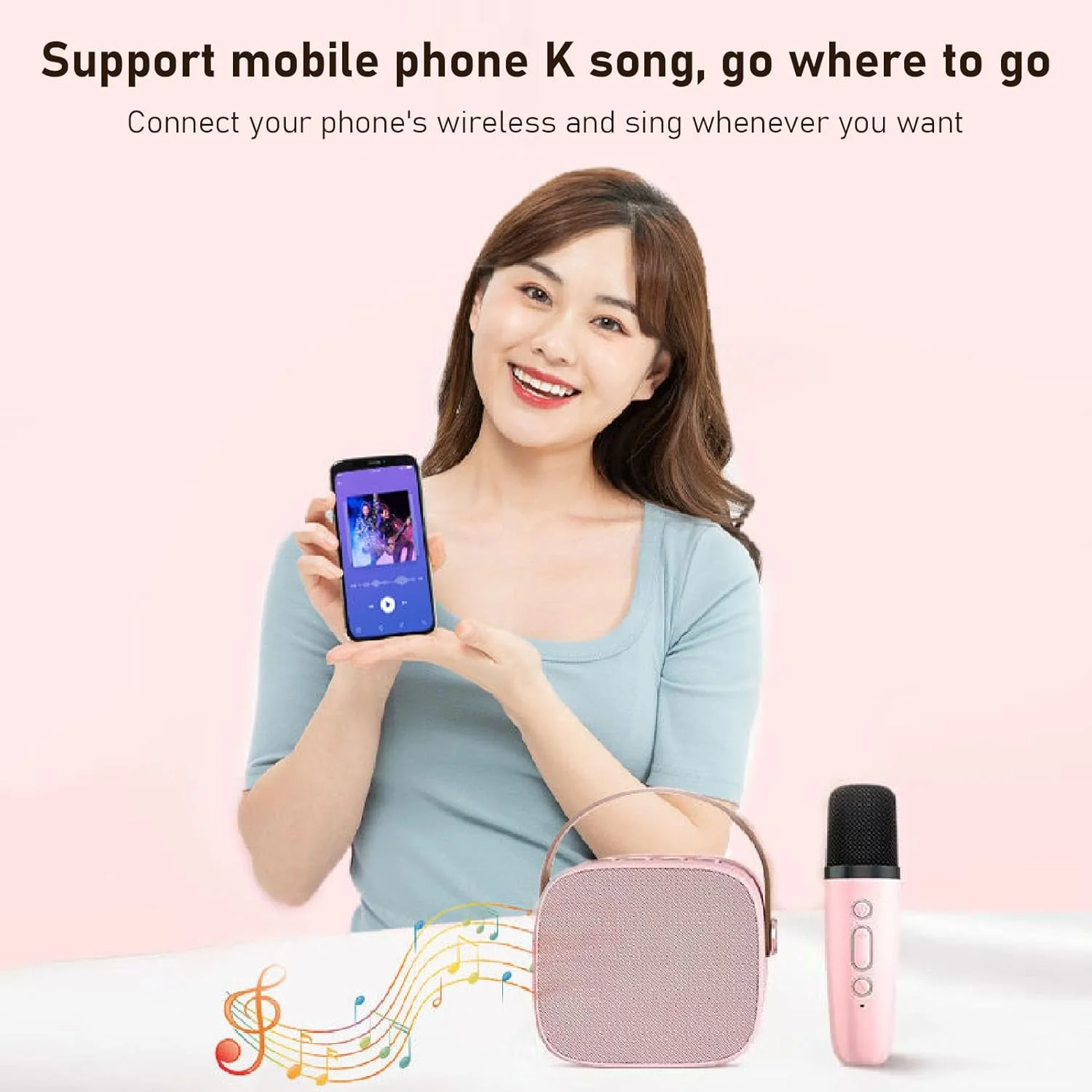 اسپیکر قابل حمل Cryfokt، دستگاه کارائوکه با عملکرد اکو و افکت های تغییر صدا، صدای استریو، عمر باتری طولانی، چند منظوره برای خانه و KTV اسپیکر قابل حمل Cryfokt، دستگاه کارائوکه با عملکرد اکو و افکت های تغییر صدا، صدای استریو، عمر باتری طولانی، چند منظوره برای خانه و KTV