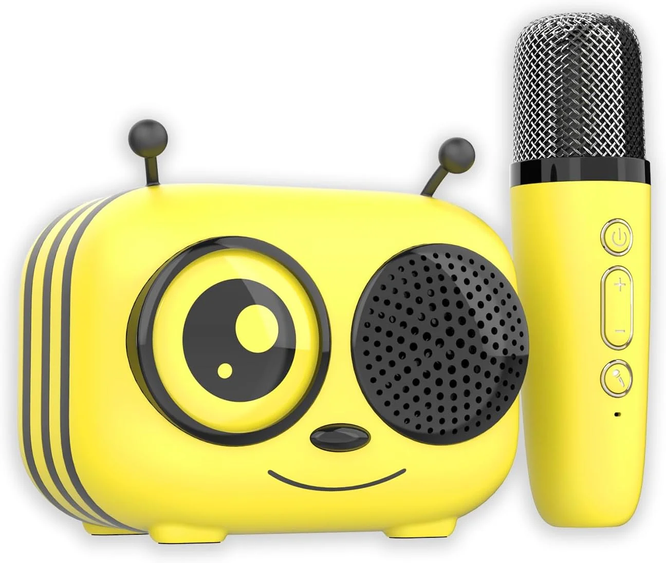 اسپیکر بلوتوث و میکروفون کارائوکه بی‌سیم CGV مدل مایا | دارای افکت‌های کنترل صدای جادویی روی میکروفون | سازگار با iOS و Android | عمر باتری 8 ساعت