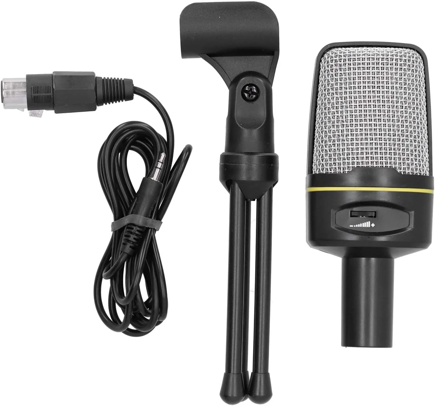 کیت میکروفون، میکروفون کاندنسر، با سه پایه -30dB±3dB، ضبط قابل حمل، ارتباط صوتی فوری برای پادکست و سخنرانی (مشکی) کیت میکروفون، میکروفون کاندنسر، با سه پایه -30dB±3dB، ضبط قابل حمل، ارتباط صوتی فوری برای پادکست و سخنرانی (مشکی)