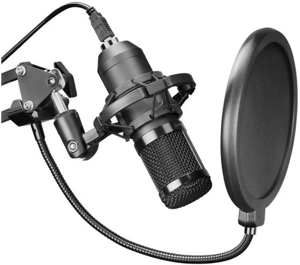 میکروفون USB کامپیوتر MARSGAMING MMICPRO، کاندنسر، استریمینگ فوق العاده با کیفیت بالا، مشکی