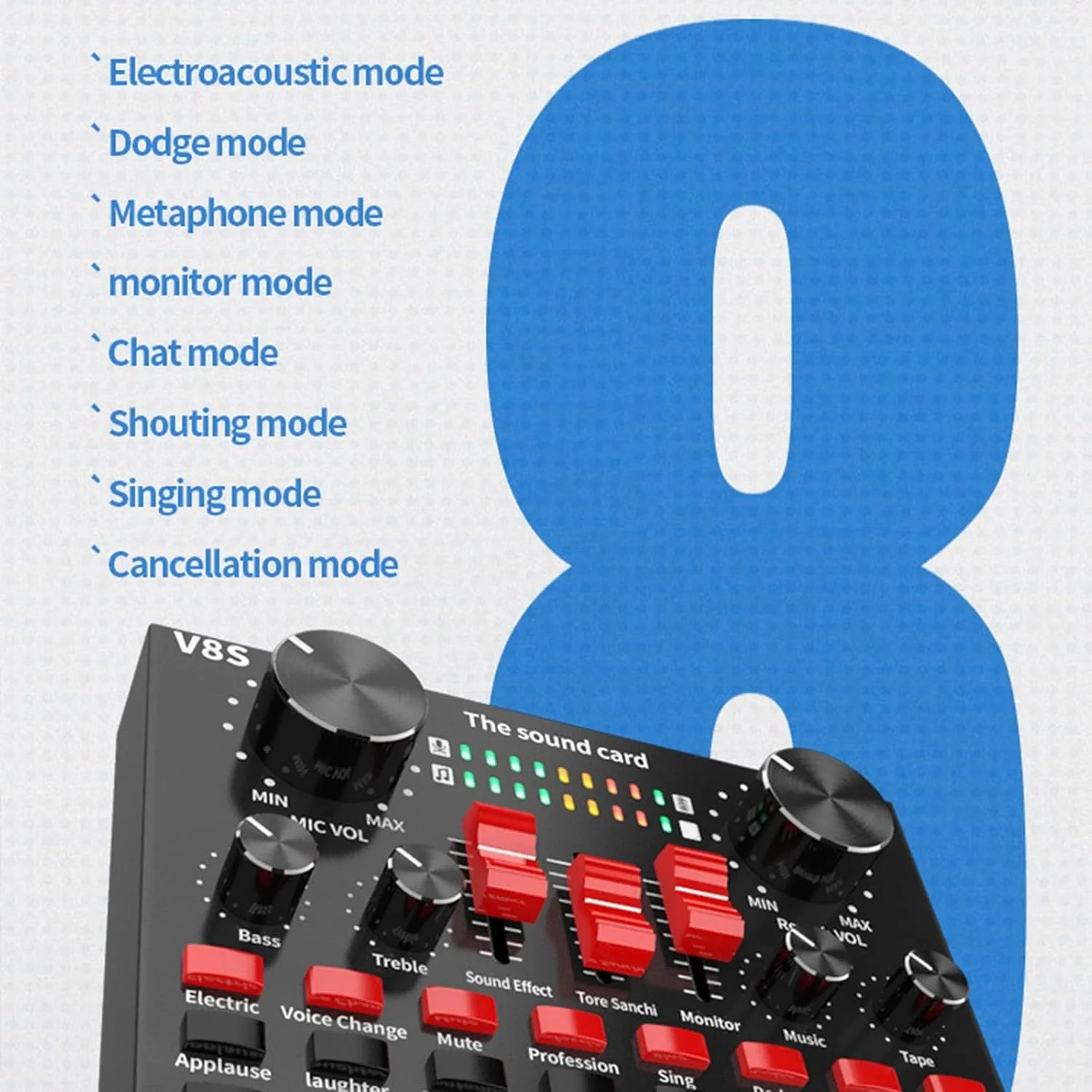 میکسر صدای چند منظوره برای تولیدکنندگان محتوا با افکت های تغییر صدا و ادغام موسیقی پس زمینه برای پخش زنده و پادکست