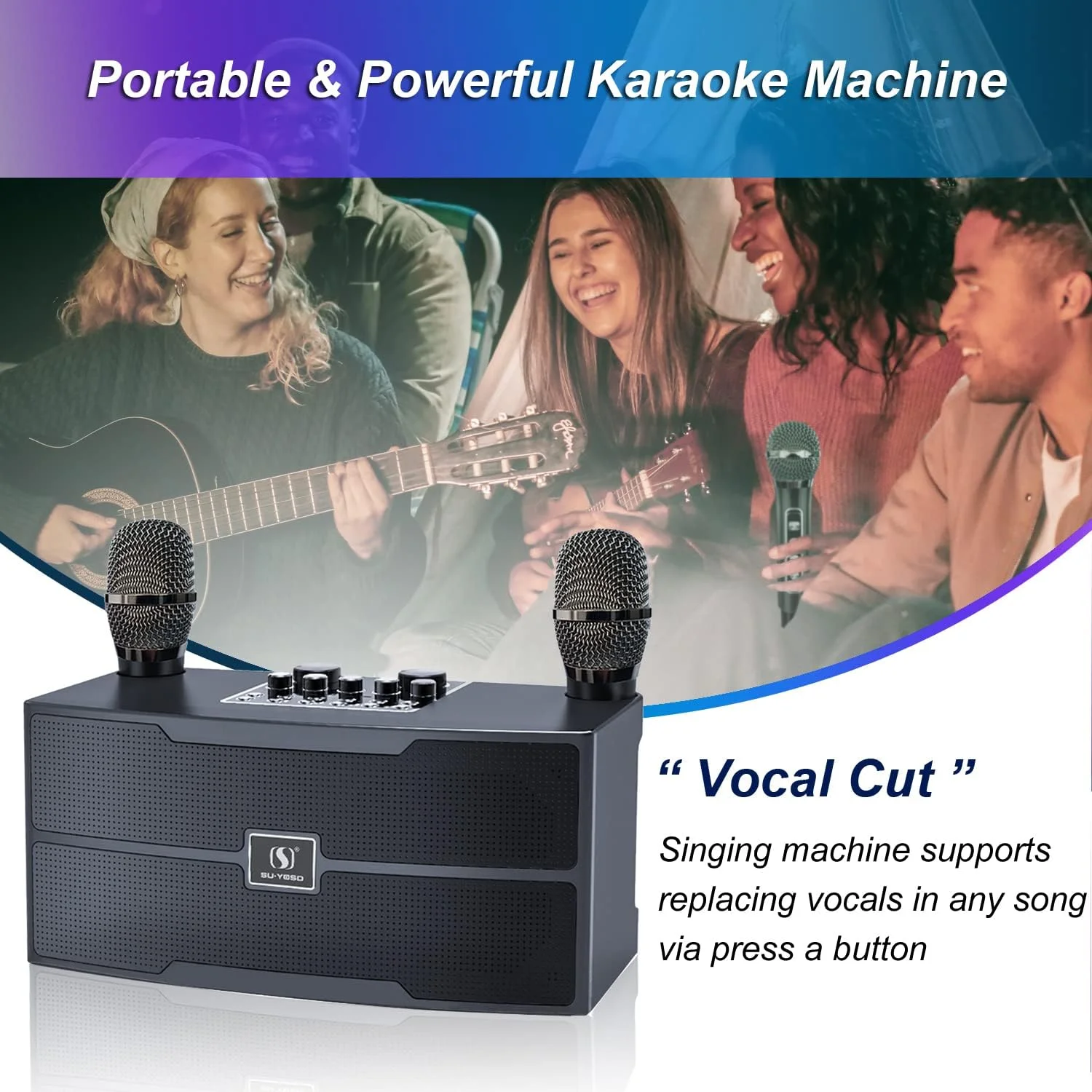 دستگاه کارائوکه بلوتوث با 2 میکروفون بی سیم برای بزرگسالان و کودکان، بلندگوی کارائوکه قابل حمل، سیستم PA با صدای HD، دستگاه خوانندگی کارائوکه میکروفون از TF/USB، ورودی AUX پشتیبانی می کند، میکروفون کارائوکه برای تلویزیون دستگاه کارائوکه بلوتوث با 2 میکروفون بی سیم برای بزرگسالان و کودکان، بلندگوی کارائوکه قابل حمل، سیستم PA با صدای HD، دستگاه خوانندگی کارائوکه میکروفون از TF/USB، ورودی AUX پشتیبانی می کند، میکروفون کارائوکه برای تلویزیون