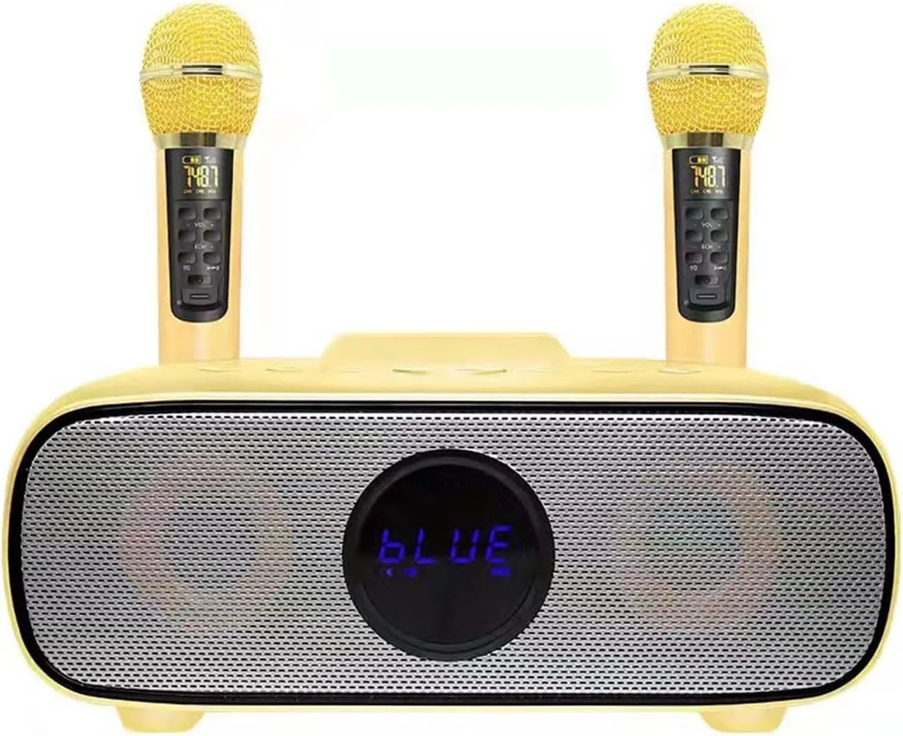 اسپیکر بلوتوثی بی‌سیم قابل حمل چند منظوره میکروفون کارائوکه پخش کننده MP3 دستگاه کارائوکه برای بزرگسالان منزل، B