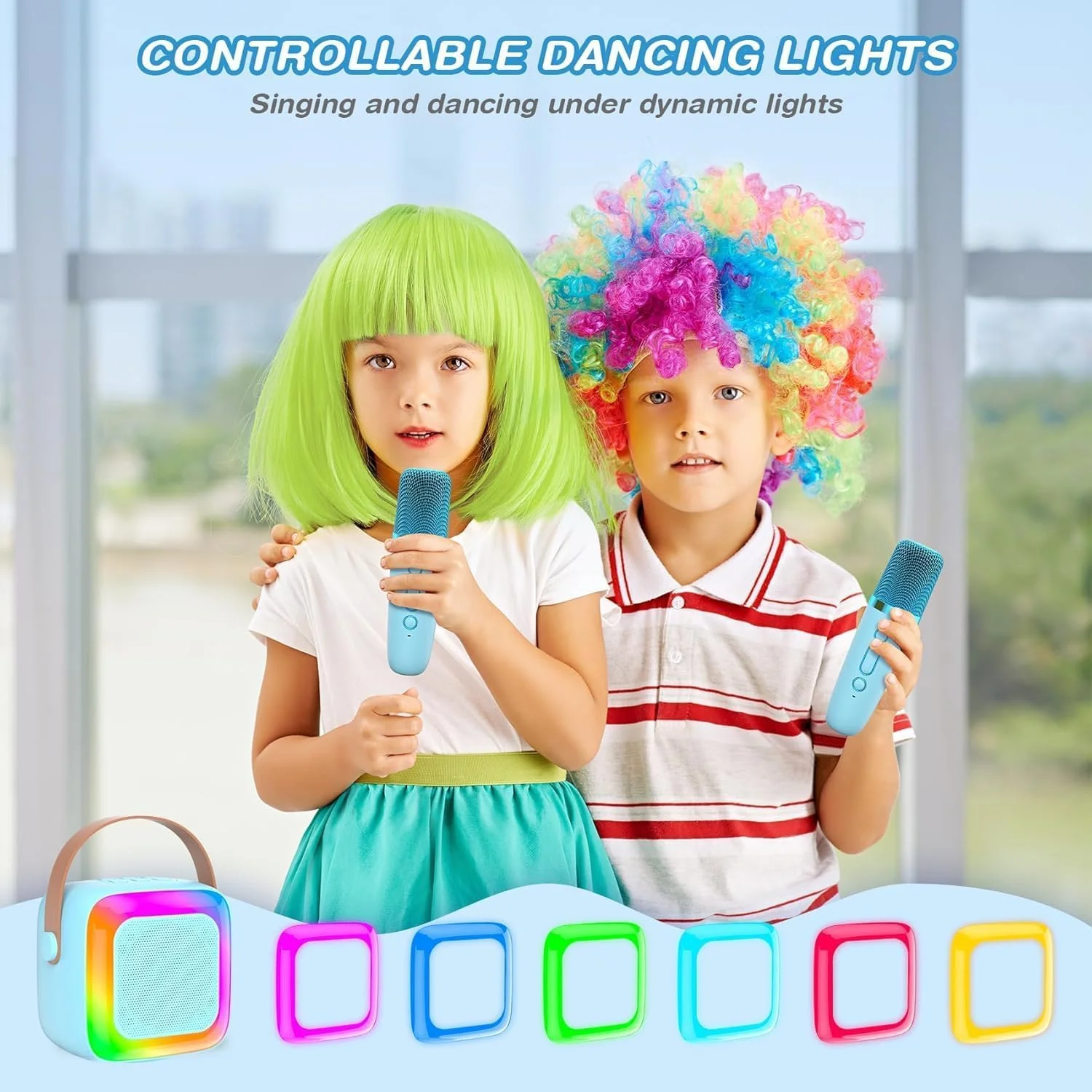 دستگاه کارائوکه کودکان با 2 میکروفون بلوتوثی، اسپیکر کارائوکه قابل حمل کودکان، اسپیکر بلوتوثی کوچک، هدیه ای برای دختران 4-12 سال، ایده آل برای تولدها، جشن های خانوادگی و مهمانی ها دستگاه کارائوکه کودکان با 2 میکروفون بلوتوثی، اسپیکر کارائوکه قابل حمل کودکان، اسپیکر بلوتوثی کوچک، هدیه ای برای دختران 4-12 سال، ایده آل برای تولدها، جشن های خانوادگی و مهمانی ها