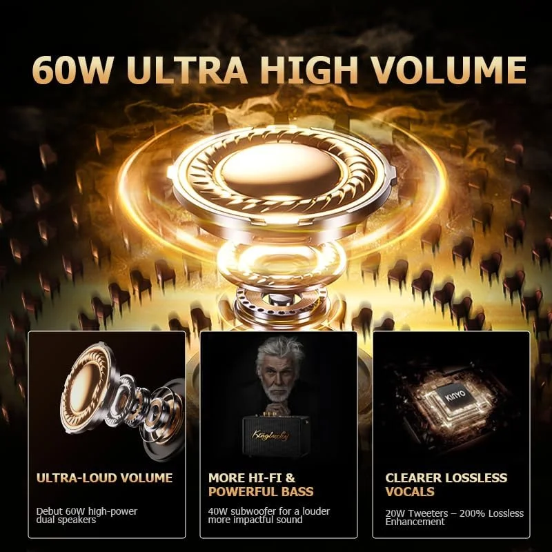 دستگاه کارائوکه رترو قابل حمل بلوتوثی با 2 میکروفون بی سیم (قابل استفاده جداگانه) سیستم PA قابل شارژ برای مهمانی خانگی/تدریس/پیک نیک/دکوراسیون کریسمس قدیمی