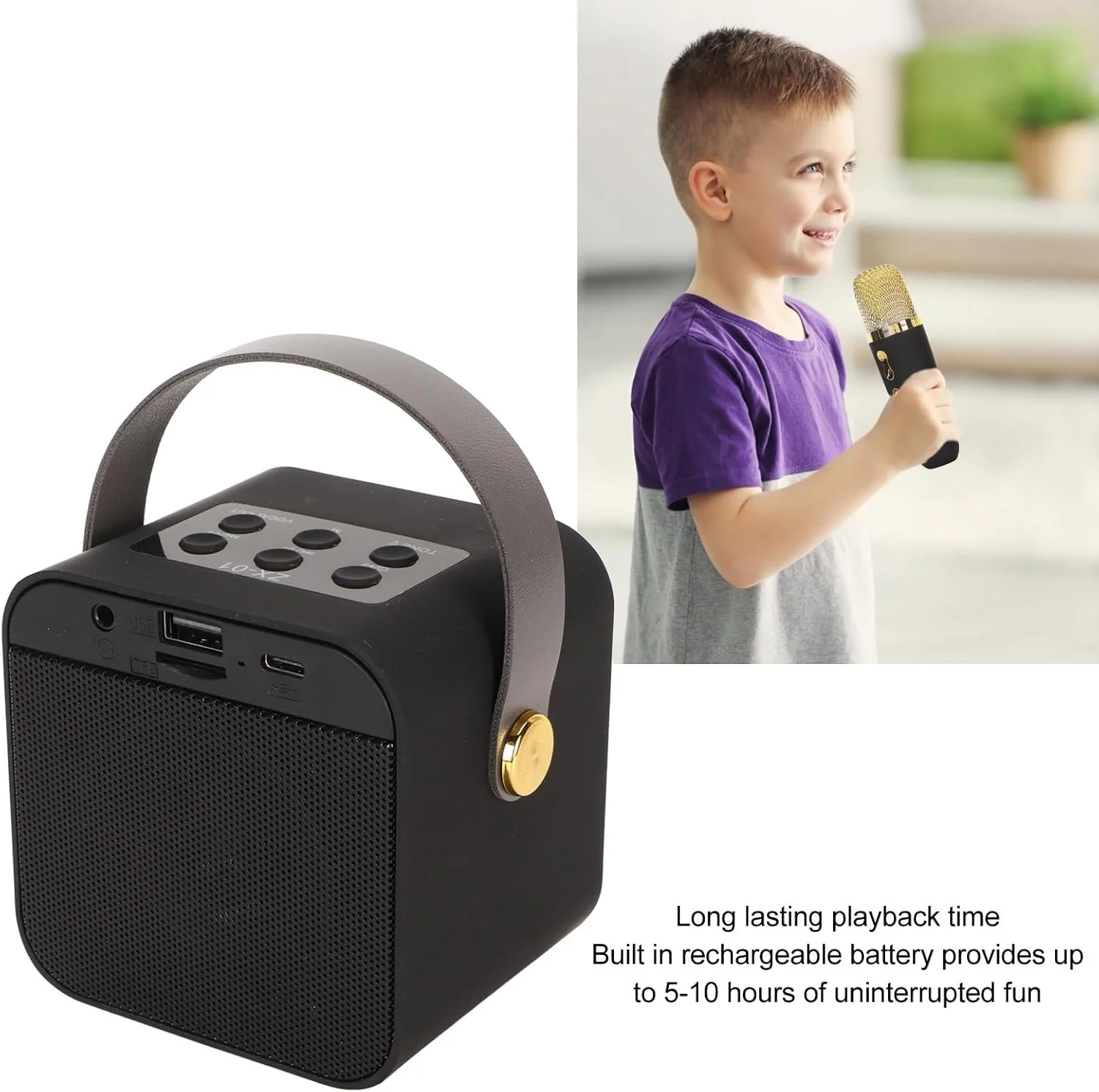 دستگاه کارائوکه کوچک Asixxsix برای کودکان و بزرگسالان، اسپیکر قابل حمل با 2 میکروفون بی سیم و چراغ های رنگارنگ، هدیه و اسباب بازی برای دختران، جشن تولد، مهمانی خانوادگی دستگاه کارائوکه کوچک Asixxsix برای کودکان و بزرگسالان، اسپیکر قابل حمل با 2 میکروفون بی سیم و چراغ های رنگارنگ، هدیه و اسباب بازی برای دختران، جشن تولد، مهمانی خانوادگی