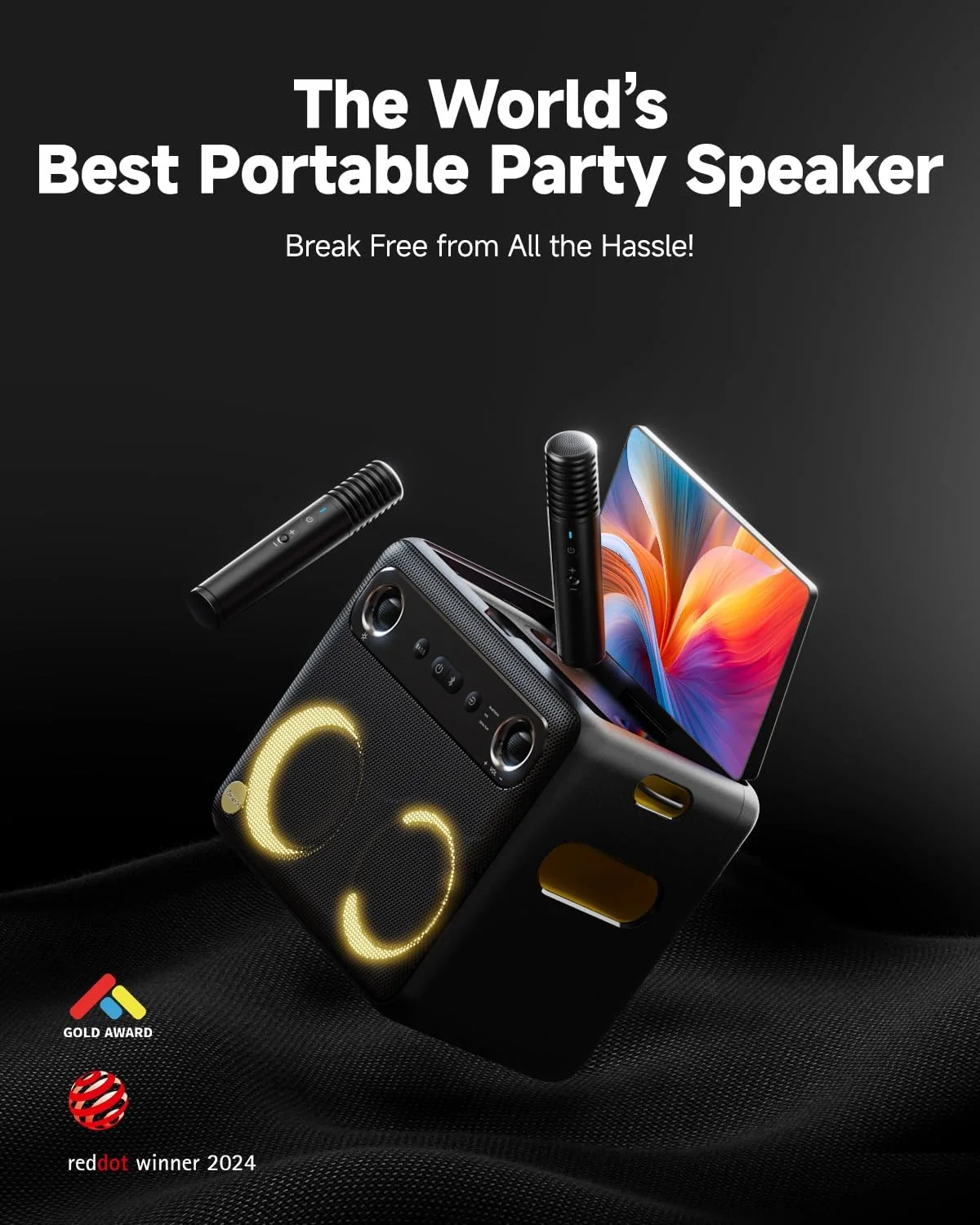 دستگاه کارائوکه برای بزرگسالان، سیستم PA حرفه ای، بلندگوی 300 واتی با صفحه نمایش داخلی، با نمایش متن ترانه و 2 میکروفون خود شارژ شونده، پشتیبانی از WiFi AUX HDMI برای پروژکتور تلویزیون دستگاه کارائوکه برای بزرگسالان، سیستم PA حرفه ای، بلندگوی 300 واتی با صفحه نمایش داخلی، با نمایش متن ترانه و 2 میکروفون خود شارژ شونده، پشتیبانی از WiFi AUX HDMI برای پروژکتور تلویزیون