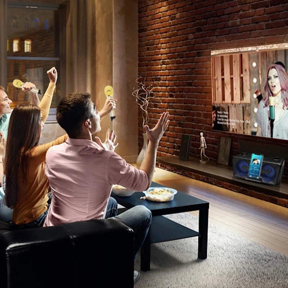 اسپیکر کارائوکه بلوتوثی بی سیم ARAST، میکروفون قابل حمل خانگی و تلفن همراه، میکروفون های کندانسور LEOWE اسپیکر کارائوکه بلوتوثی بی سیم ARAST، میکروفون قابل حمل خانگی و تلفن همراه، میکروفون های کندانسور LEOWE