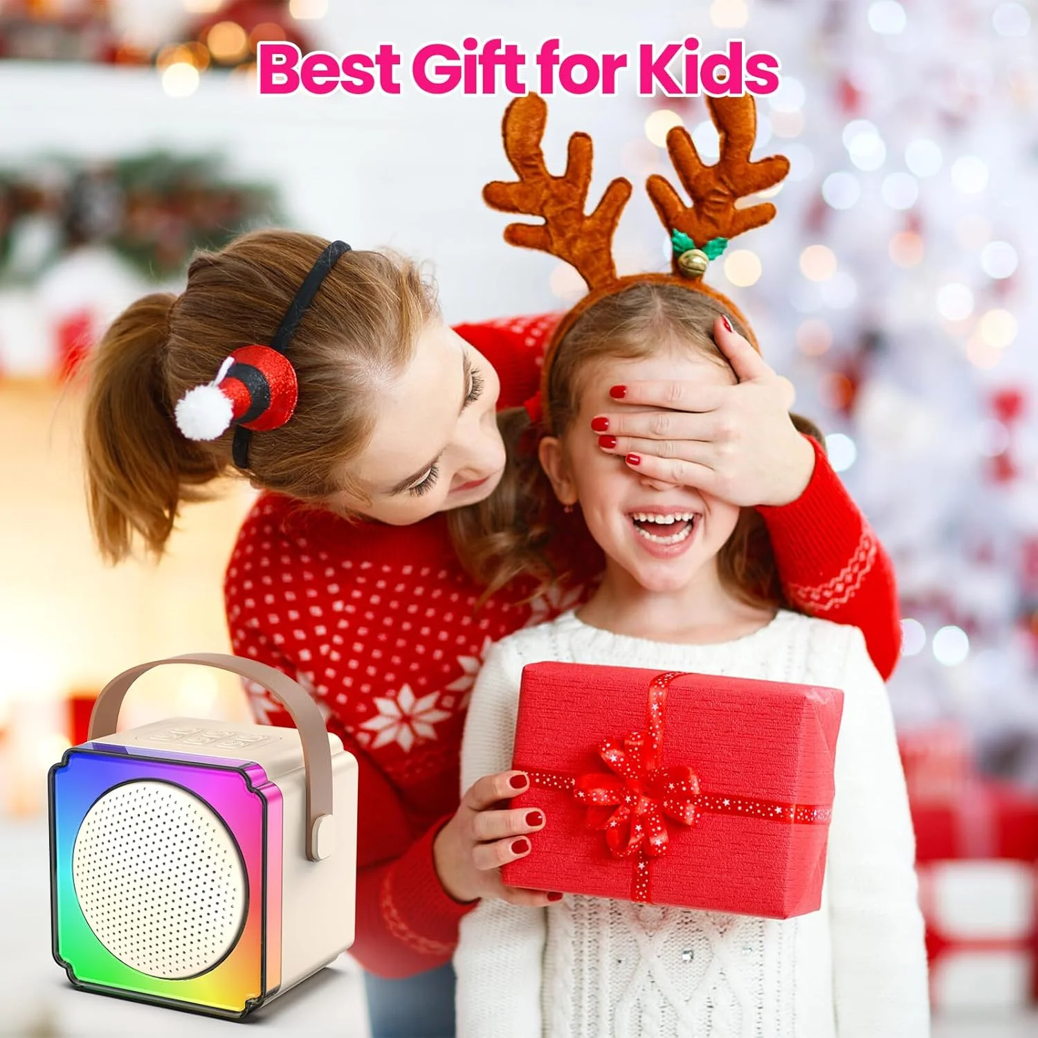 دستگاه کارائوکه Doeboe با 2 میکروفون، دستگاه کارائوکه بلوتوث قابل حمل با چراغ های LED رنگارنگ، دستگاه کارائوکه کوچک برای پسران و دختران 4-14 ساله، هدیه تولد (سفید مایل به کرم) دستگاه کارائوکه Doeboe با 2 میکروفون، دستگاه کارائوکه بلوتوث قابل حمل با چراغ های LED رنگارنگ، دستگاه کارائوکه کوچک برای پسران و دختران 4-14 ساله، هدیه تولد (سفید مایل به کرم)