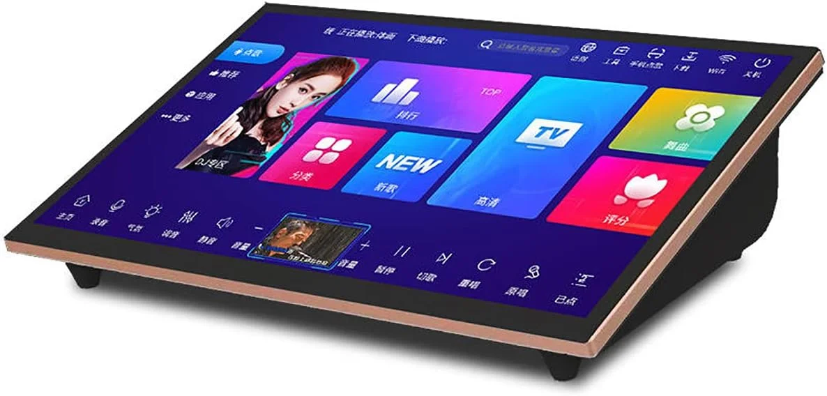 دستگاه کارائوکه، صفحه لمسی 18.5 اینچی، کنترل از راه دور تلفن و کنترل برنامه، دانلود ابری آهنگ ها، همه در یک دستگاه کارائوکه با میکروفون بی سیم، پخش کننده کارائوکه KTV برای مهمانی خانوادگی در بار