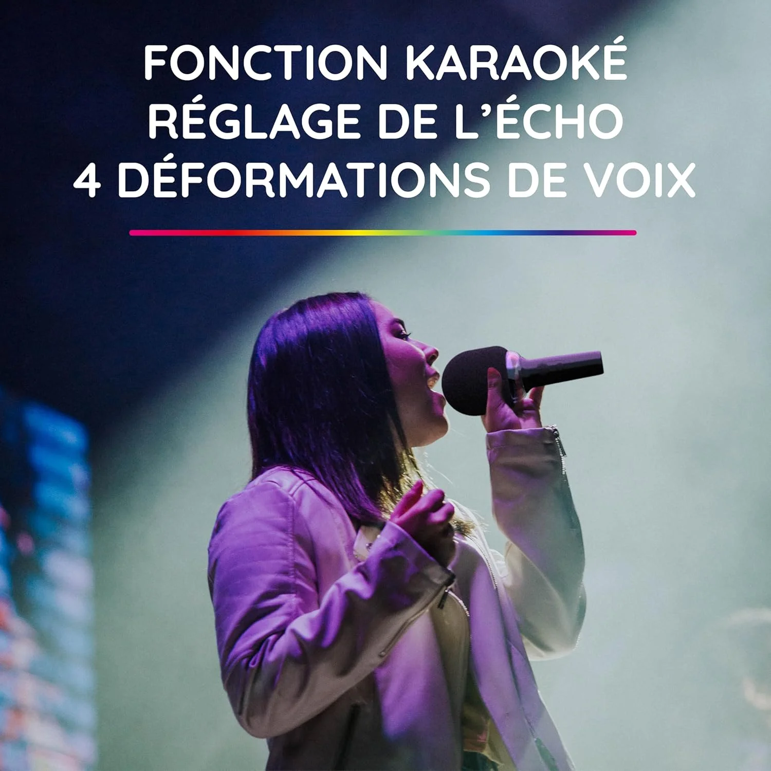 میکروفون کارائوکه بی سیم R-MUSIC Lumipop + اسپیکر قابل حمل LED RGB – بلوتوث 5.0 میکروفون کارائوکه بی سیم R-MUSIC Lumipop + اسپیکر قابل حمل LED RGB – بلوتوث 5.0