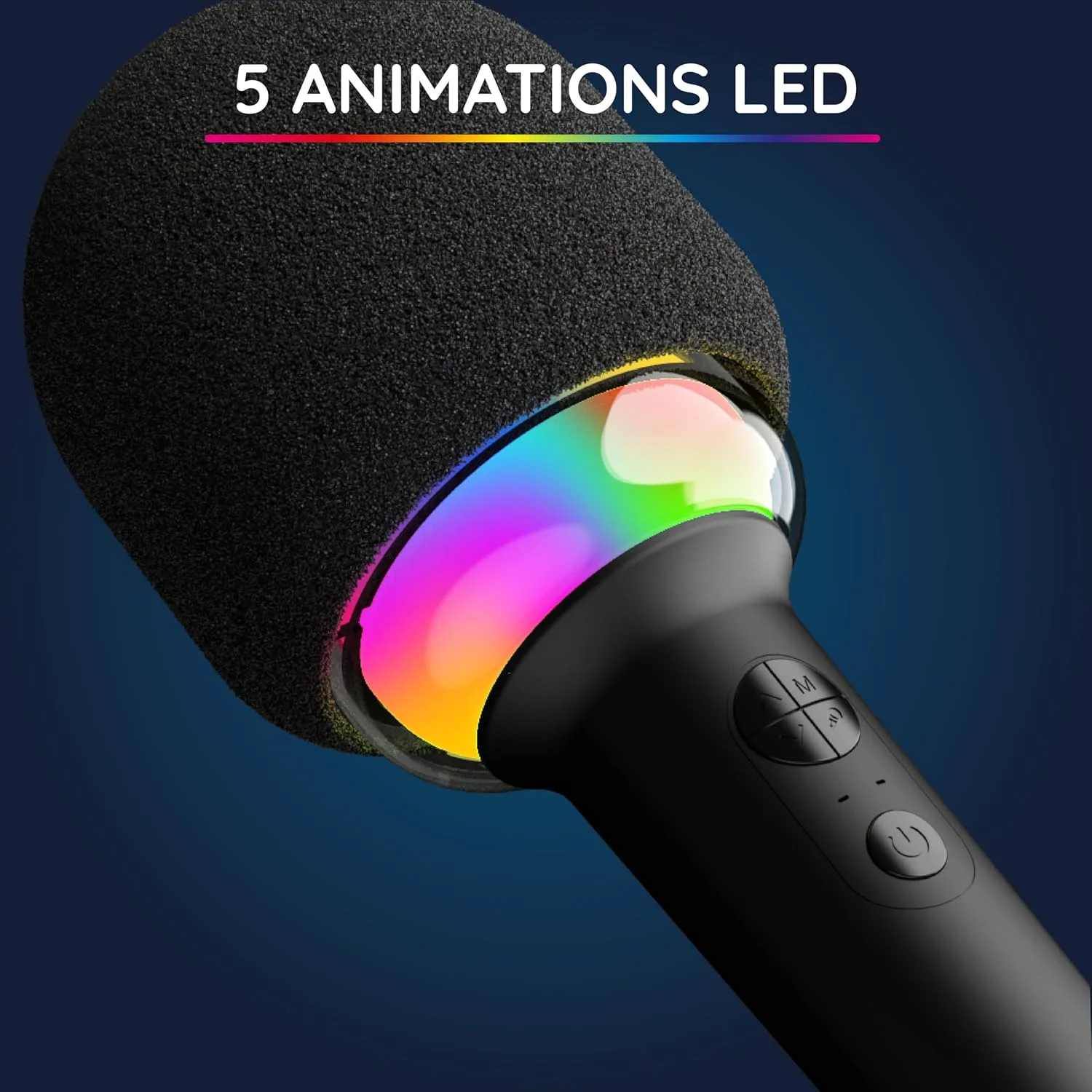 میکروفون کارائوکه بی سیم R-MUSIC Lumipop + اسپیکر قابل حمل LED RGB – بلوتوث 5.0 میکروفون کارائوکه بی سیم R-MUSIC Lumipop + اسپیکر قابل حمل LED RGB – بلوتوث 5.0