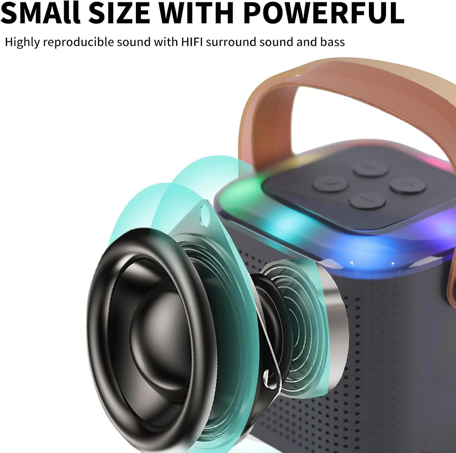 دستگاه کارائوکه کوچک TDOO با 2 میکروفون بی سیم، اسپیکر کارائوکه بلوتوث قابل حمل برای کودکان و بزرگسالان، هدیه برای جشن تولد دختران و پسران (مشکی) دستگاه کارائوکه کوچک TDOO با 2 میکروفون بی سیم، اسپیکر کارائوکه بلوتوث قابل حمل برای کودکان و بزرگسالان، هدیه برای جشن تولد دختران و پسران (مشکی)