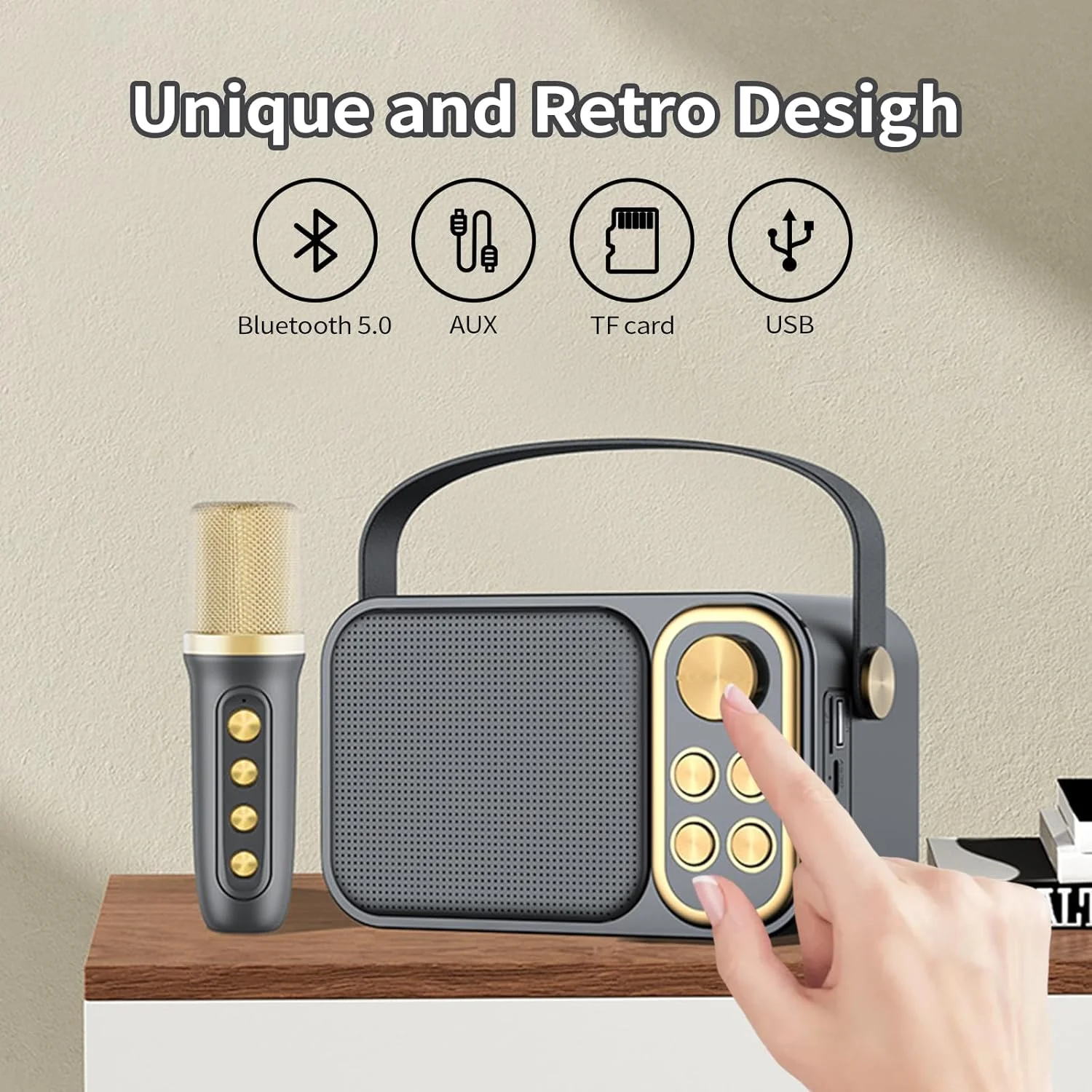 دستگاه کارائوکه آچاس برای بزرگسالان و کودکان، اسپیکر کارائوکه بلوتوث قابل حمل با 2 میکروفون بی سیم سیستم بلندگوی PA برای مهمانی های داخلی و خارجی، مهمانی خانوادگی و آواز خواندن دستگاه کارائوکه آچاس برای بزرگسالان و کودکان، اسپیکر کارائوکه بلوتوث قابل حمل با 2 میکروفون بی سیم سیستم بلندگوی PA برای مهمانی های داخلی و خارجی، مهمانی خانوادگی و آواز خواندن