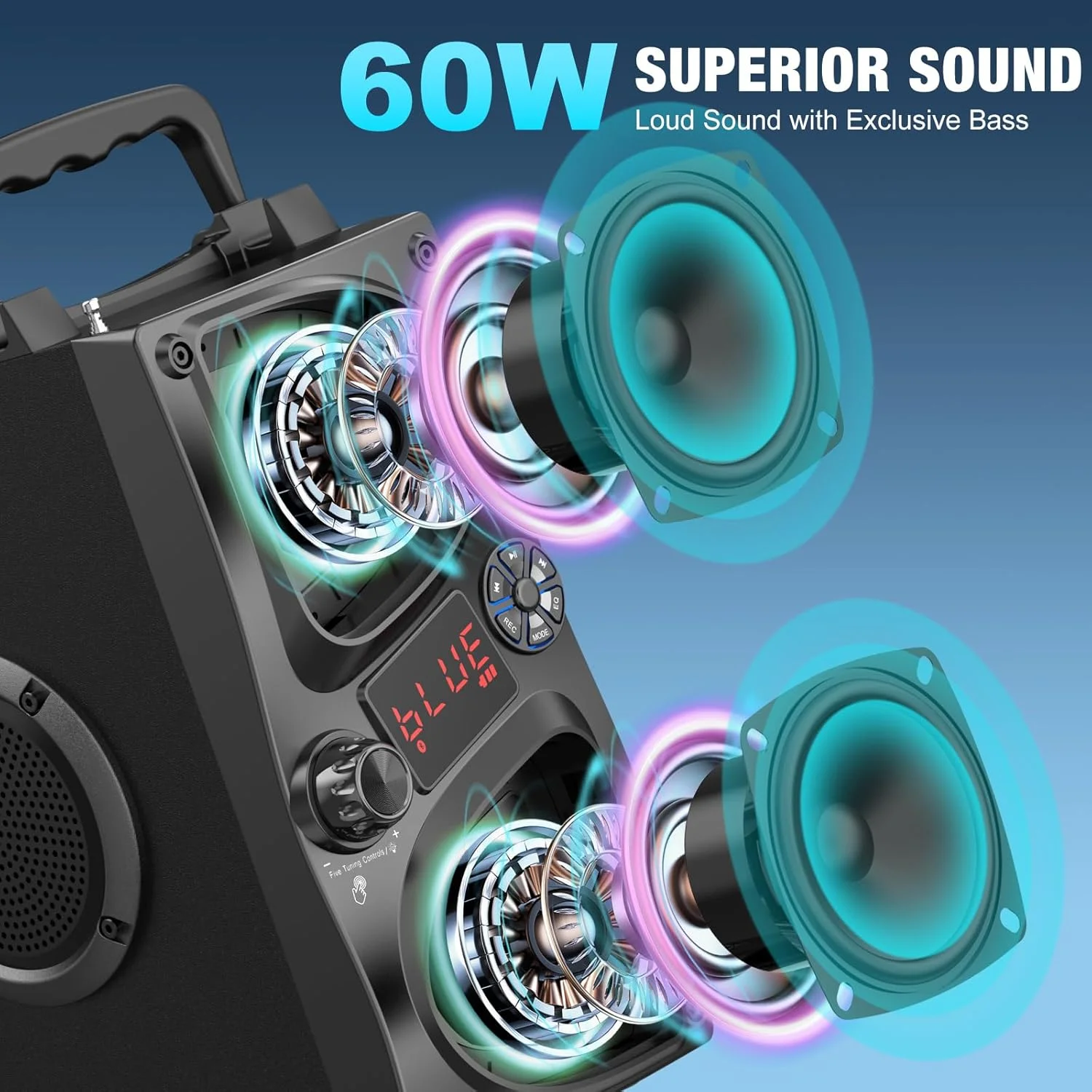 دستگاه کارائوکه قابل حمل بلوتوثی با 2 میکروفون بی سیم و چراغ های LED، اسباب بازی و هدیه برای تلفن های هوشمند، تولد، مهمانی خانوادگی و منزل دستگاه کارائوکه قابل حمل بلوتوثی با 2 میکروفون بی سیم و چراغ های LED، اسباب بازی و هدیه برای تلفن های هوشمند، تولد، مهمانی خانوادگی و منزل