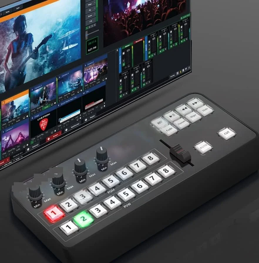 میکسر ویدیو چند فرمتی، مینی سوئیچر ویدیو، پنل کنترل MIDI2.0، تخته سوئیچ ضبط ویدیو برای پخش تلویزیونی (با خروجی Tally)