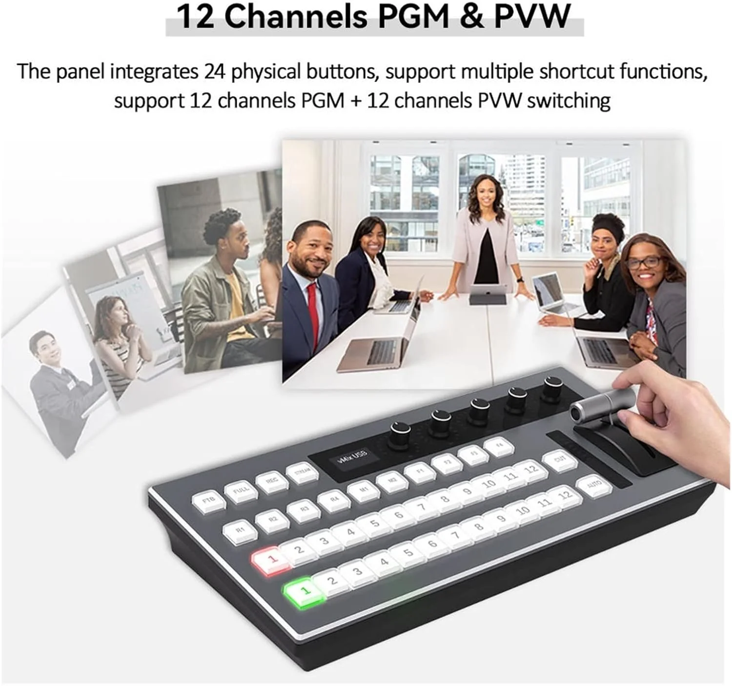 پنل میکسر و سوئیچر ویدیو چند فرمتی برای پخش زنده، استیج، رویداد، کنفرانس کلیسا (02#)