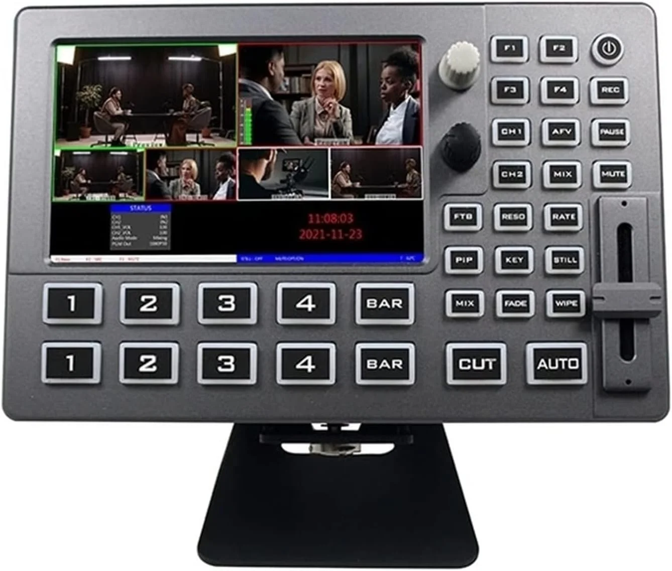 میکسر ویدیویی چند فرمتی HDS8101 HDS8107 HDS8301 سوئیچر ویدیو با نمایشگر 5 اینچی Full-HD LCD و 4 کانال ورودی HDMI با کیفیت بالا (Hds8301)