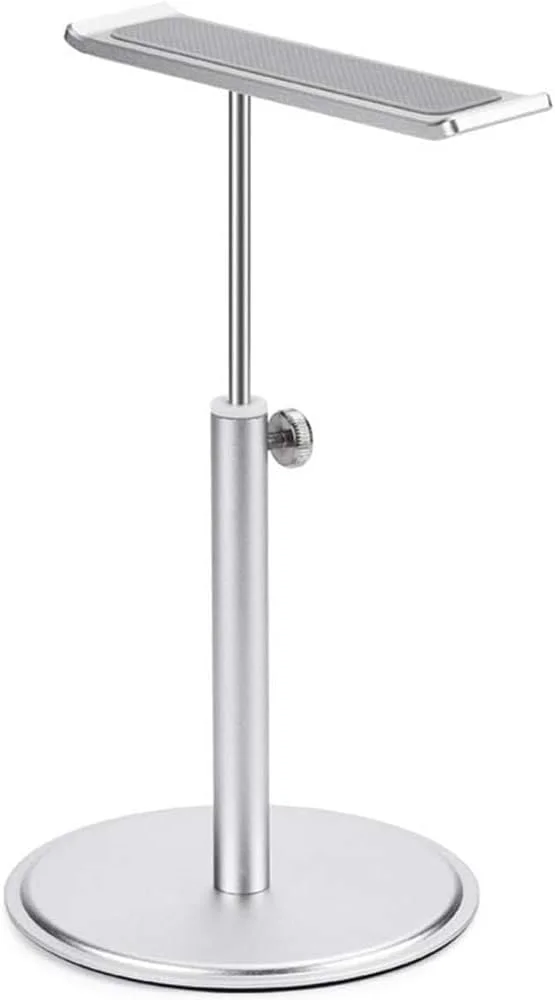 پایه هدفون آلومینیومی قابل تنظیم | سازمان دهنده رومیزی ضد لغزش با قفسه | نگهدارنده هدفون جهانی برای لوازم جانبی بازی، اداری و استودیویی