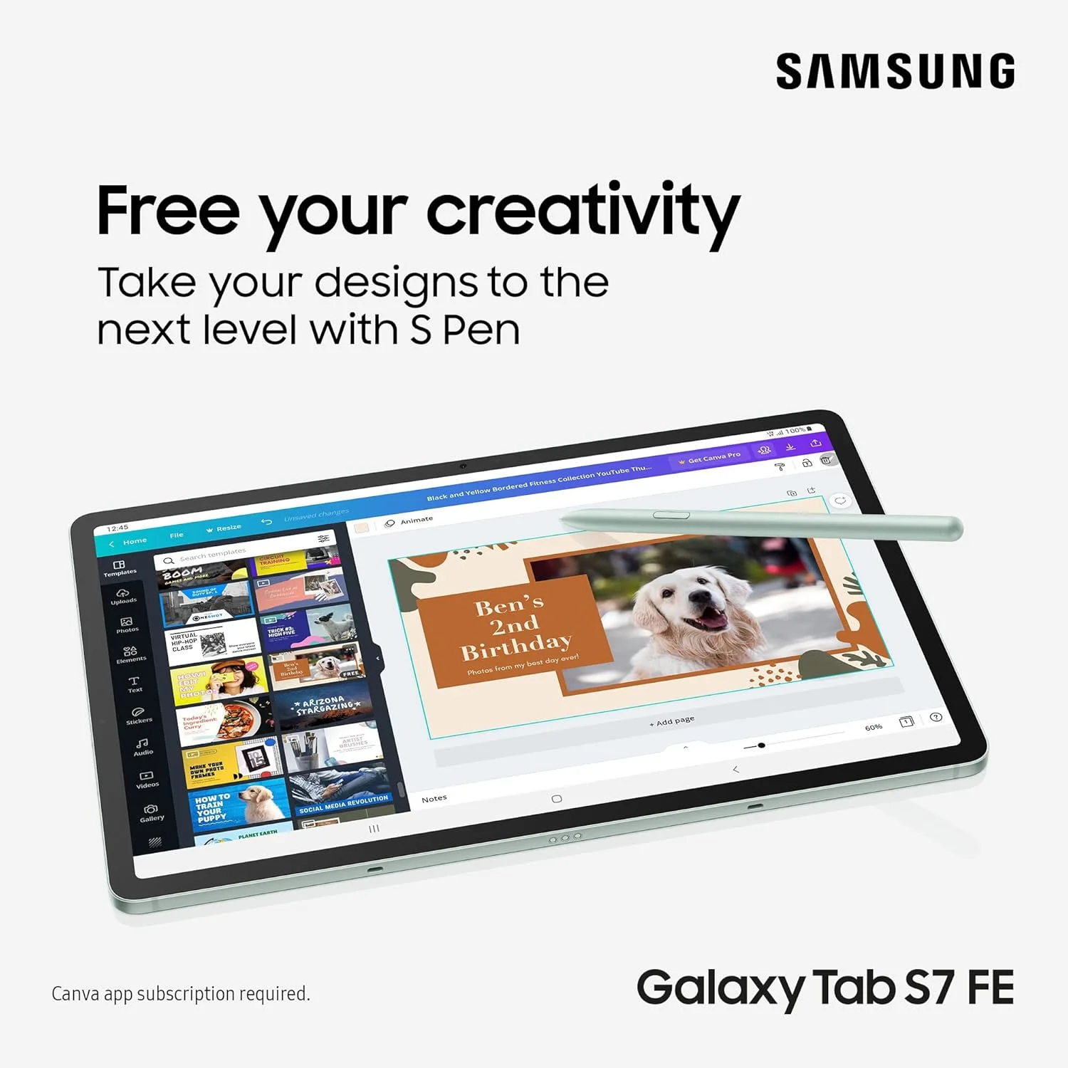 قلم لمسی مشکی سامسونگ گلکسی تب S7 FE مدل EJ-PT730 قلم لمسی مشکی سامسونگ گلکسی تب S7 FE مدل EJ-PT730