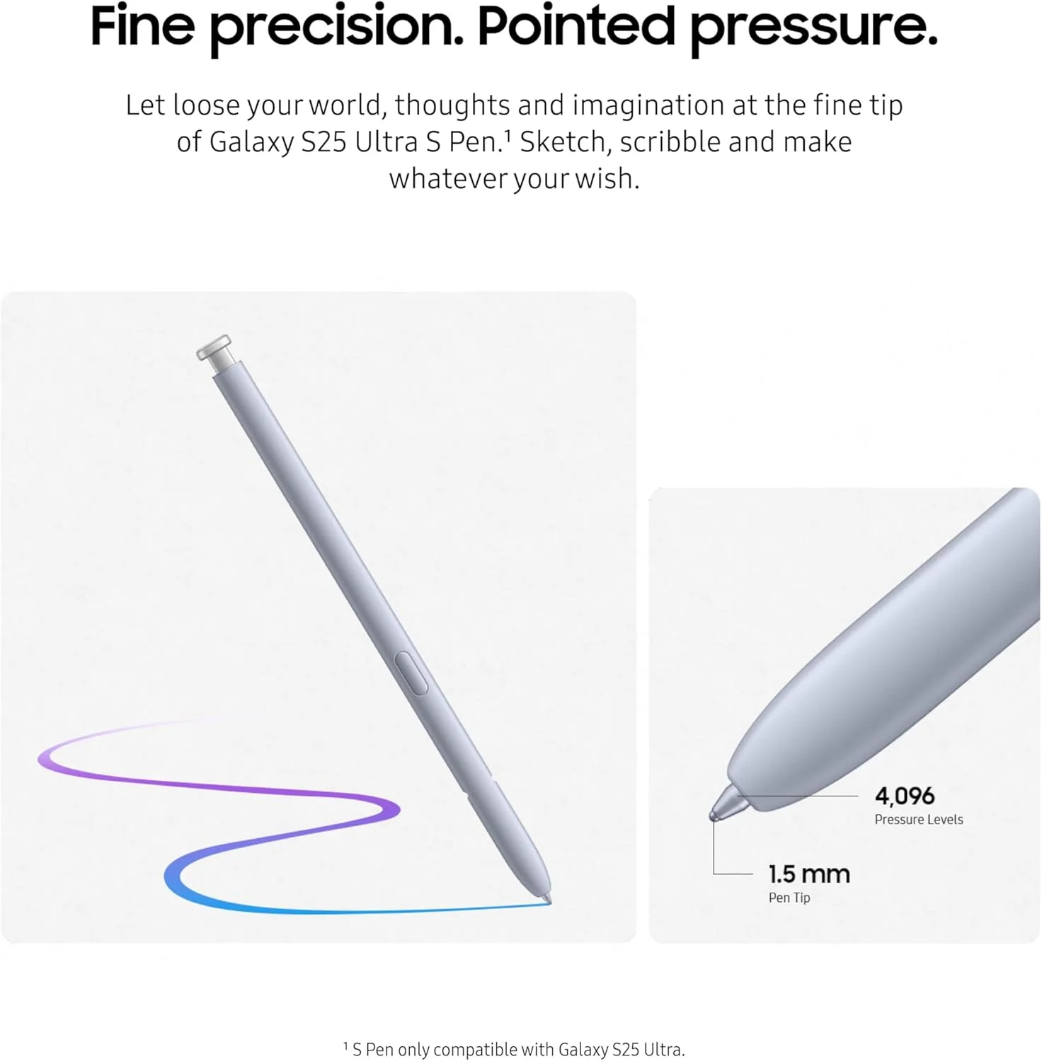 قلم لمسی سامسونگ گلکسی S25 Ultra، طراحی ارگونومیک، Air Command، قلم استایلوس لمسی، مسیریابی تلفن، نسخه ایالات متحده، EJ-PS938BSEGUJ، نقره ای روشن قلم لمسی سامسونگ گلکسی S25 Ultra، طراحی ارگونومیک، Air Command، قلم استایلوس لمسی، مسیریابی تلفن، نسخه ایالات متحده، EJ-PS938BSEGUJ، نقره ای روشن