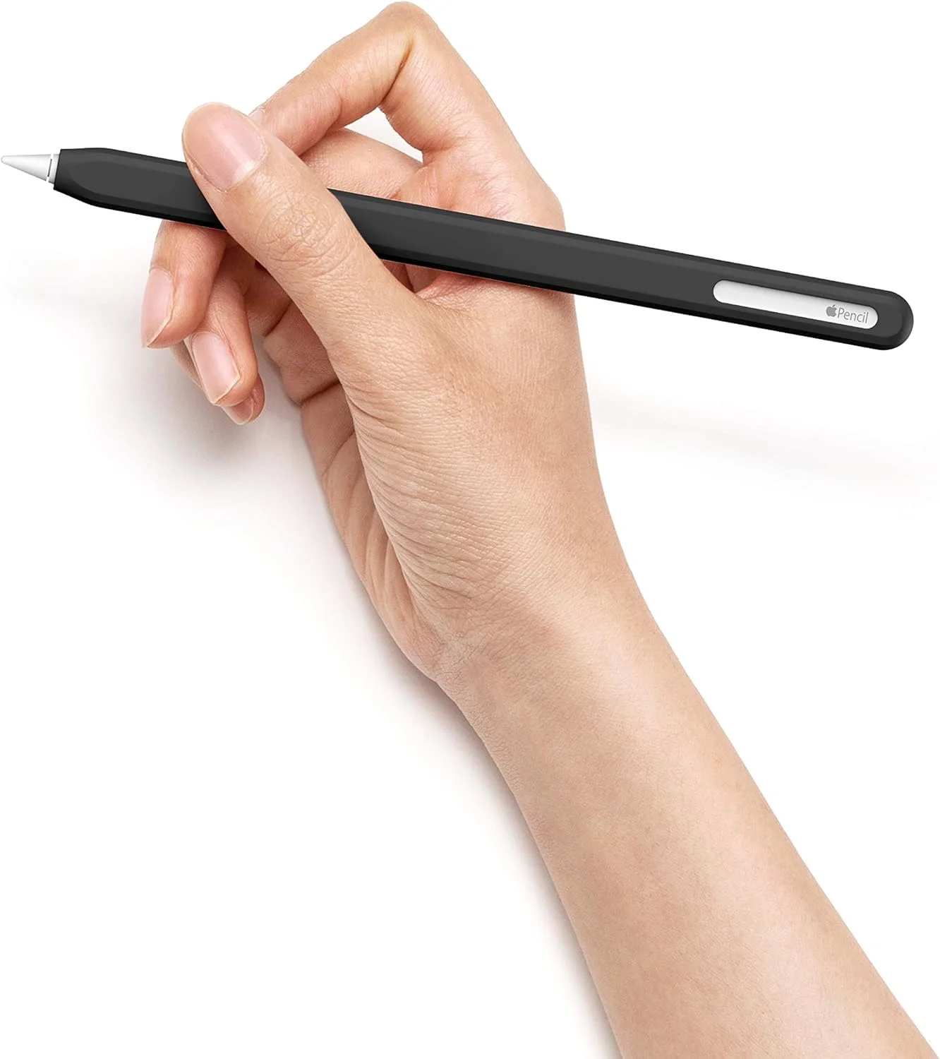 محافظ سیلیکونی پریمیوم NimbleSleeve آپر کیس دیزاینز، سازگار با آیپد اپل پنسل پرو و نسل دوم (مشکی)