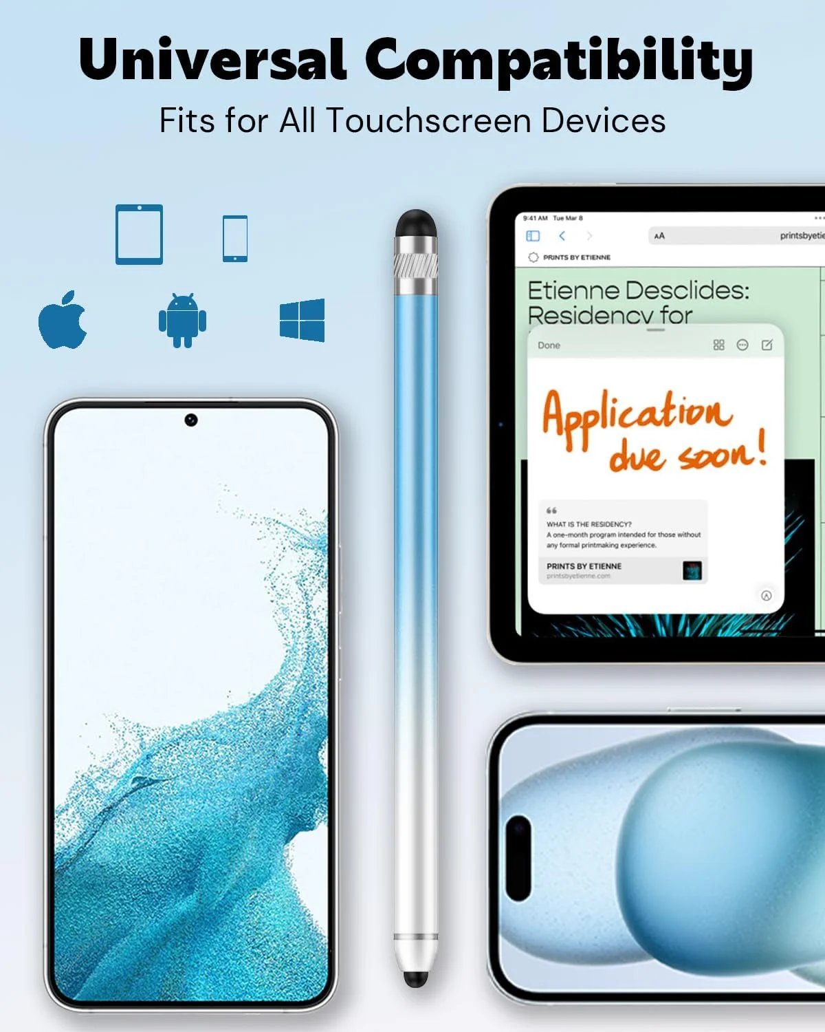 قلم لمسی برای صفحه نمایش لمسی، قلم لمسی خازنی با حساسیت بالا دو سر برای آیفون/آیپد/اندروید/سامسونگ/کامپیوتر/تبلت، قلم های لمسی جهانی AmberVec برای صفحه نمایش لمسی، 2 عدد - صورتی، بنفش قلم لمسی برای صفحه نمایش لمسی، قلم لمسی خازنی با حساسیت بالا دو سر برای آیفون/آیپد/اندروید/سامسونگ/کامپیوتر/تبلت، قلم های لمسی جهانی AmberVec برای صفحه نمایش لمسی، 2 عدد - صورتی، بنفش