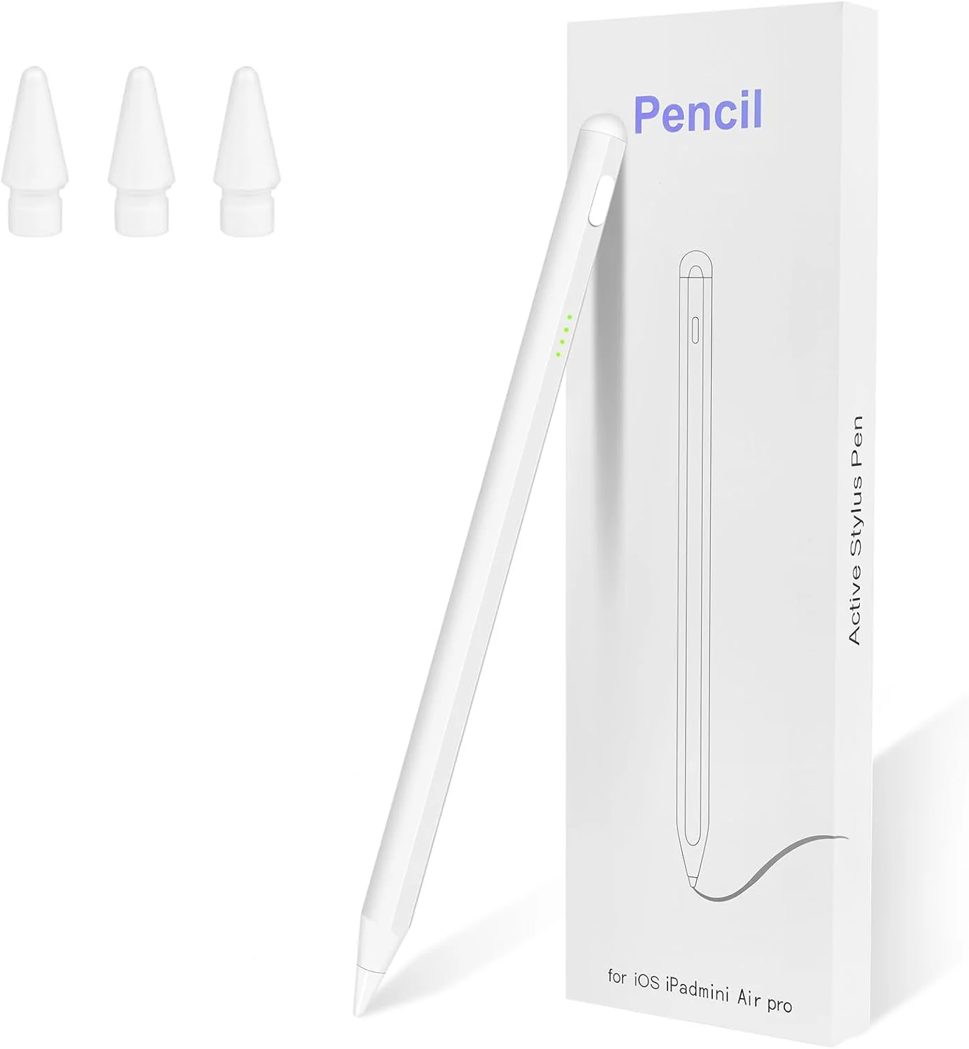 قلم لمسی برای آیپد نسل 6 تا 11 (2018-2025) - قلم فعال با شارژ سریع 2 برابر سازگار با Apple Pencil Pro 11 اینچ/12.9 اینچ/M4، Air 3/4/5/M2/M3، mini 5/6 قلم لمسی برای آیپد نسل 6 تا 11 (2018-2025) - قلم فعال با شارژ سریع 2 برابر سازگار با Apple Pencil Pro 11 اینچ/12.9 اینچ/M4، Air 3/4/5/M2/M3، mini 5/6