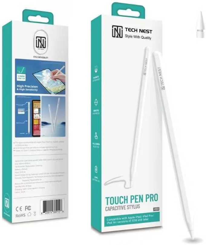 قلم لمسی برای آیپد (2018-2025) - شارژ سریع، حساس به زاویه، جلوگیری از لمس ناخواسته، قلم فعال سازگار با اپل آیپد پرو 11 اینچ/12.9 اینچ/M4، آیپد ایر 3/4/5/M2/M3، آیپد مینی نسل 5/6 - سفید قلم لمسی برای آیپد (2018-2025) - شارژ سریع، حساس به زاویه، جلوگیری از لمس ناخواسته، قلم فعال سازگار با اپل آیپد پرو 11 اینچ/12.9 اینچ/M4، آیپد ایر 3/4/5/M2/M3، آیپد مینی نسل 5/6 - سفید