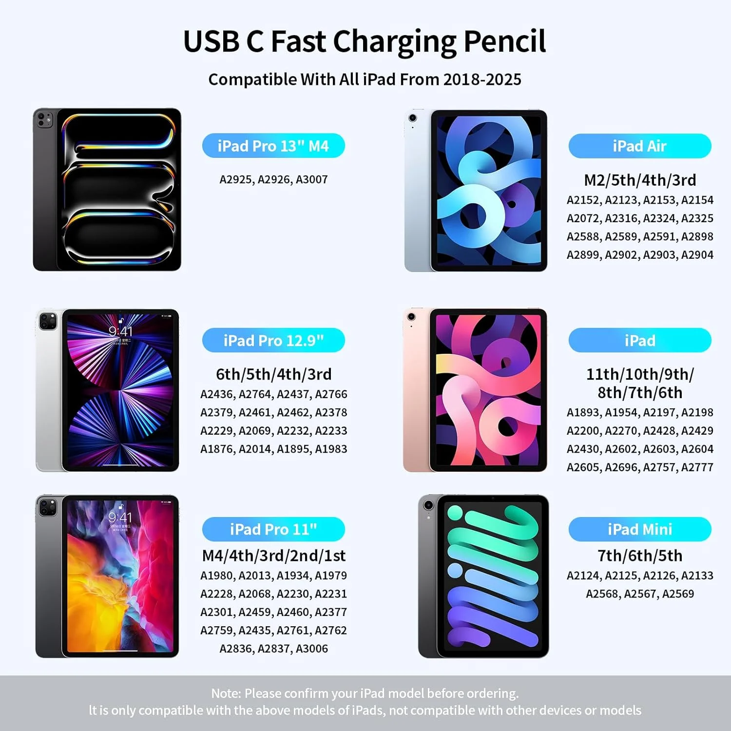 قلم لمسی برای آیپد G2 با شارژ 2 برابر سریعتر، سازگار با آیپد های 2018-2025 اپل A16/نسل 10/9/8/7/6 و پرو 12.9/11/13 اینچ M4 و ایر نسل 3/4/5/M2/M3 و مینی نسل 5/6/7، رزگلد قلم لمسی برای آیپد G2 با شارژ 2 برابر سریعتر، سازگار با آیپد های 2018-2025 اپل A16/نسل 10/9/8/7/6 و پرو 12.9/11/13 اینچ M4 و ایر نسل 3/4/5/M2/M3 و مینی نسل 5/6/7، رزگلد
