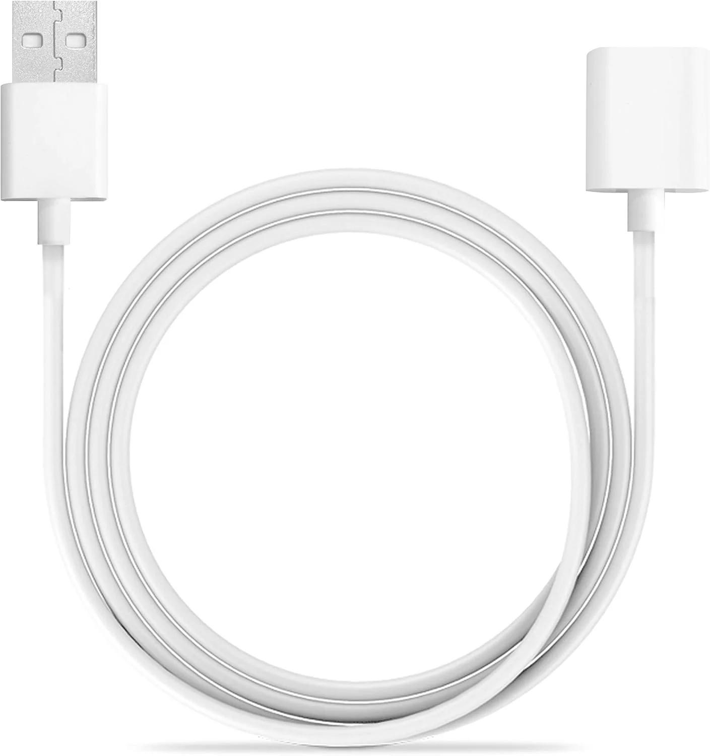 کابل الکترونیکی آداپتور شارژ TechMatte سازگار با قلم لمسی اپل نسل اول، اتصال دهنده انعطاف پذیر نر به ماده، لپ تاپ (سفید - 3 فوت)