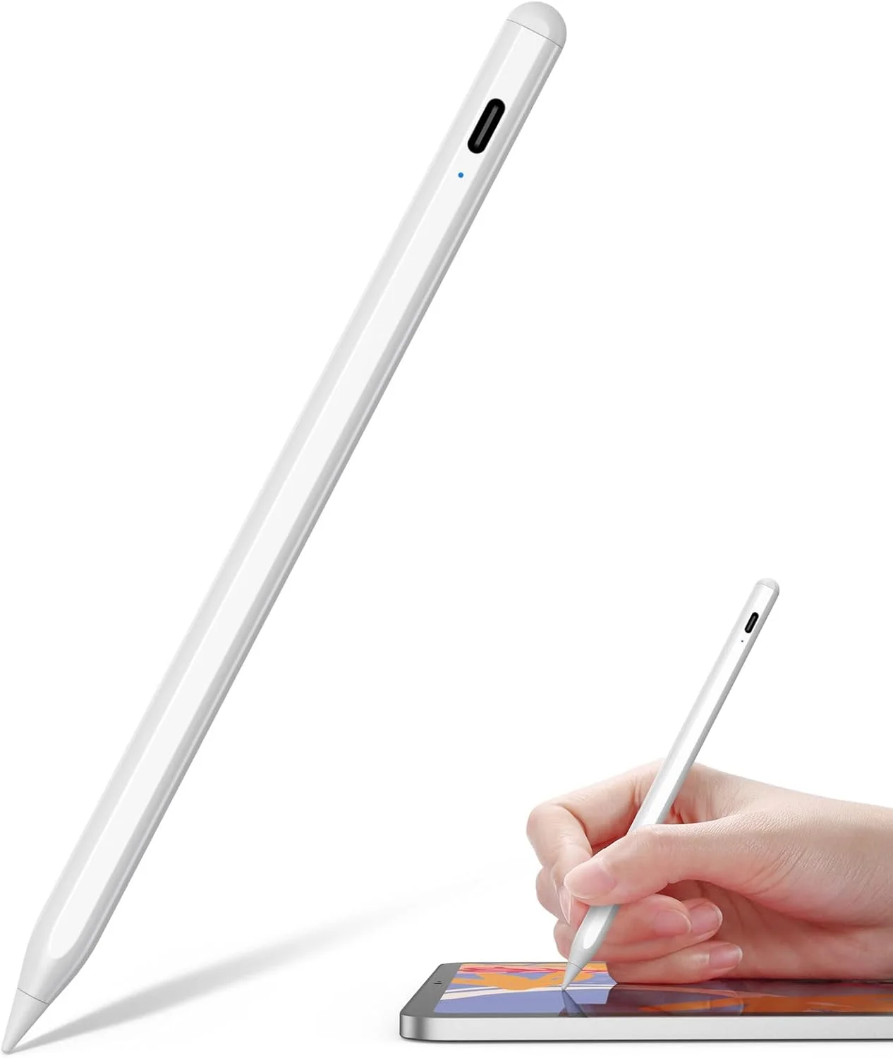 قلم لمسی برای آیپد ۲۰۱۸-۲۰۲۴ - NTHJOYS برای قلم آیپد اپل با قابلیت رد دست، مغناطیسی، حساس به شیب، مناسب برای آیپد پرو ۱۱ اینچ/۱۲.۹ اینچ، آیپد مینی ۵/۶، آیپد ایر ۳/۴/۵، آیپد ۶/۷/۸/۹/۱۰ قلم لمسی برای آیپد ۲۰۱۸-۲۰۲۴ - NTHJOYS برای قلم آیپد اپل با قابلیت رد دست، مغناطیسی، حساس به شیب، مناسب برای آیپد پرو ۱۱ اینچ/۱۲.۹ اینچ، آیپد مینی ۵/۶، آیپد ایر ۳/۴/۵، آیپد ۶/۷/۸/۹/۱۰