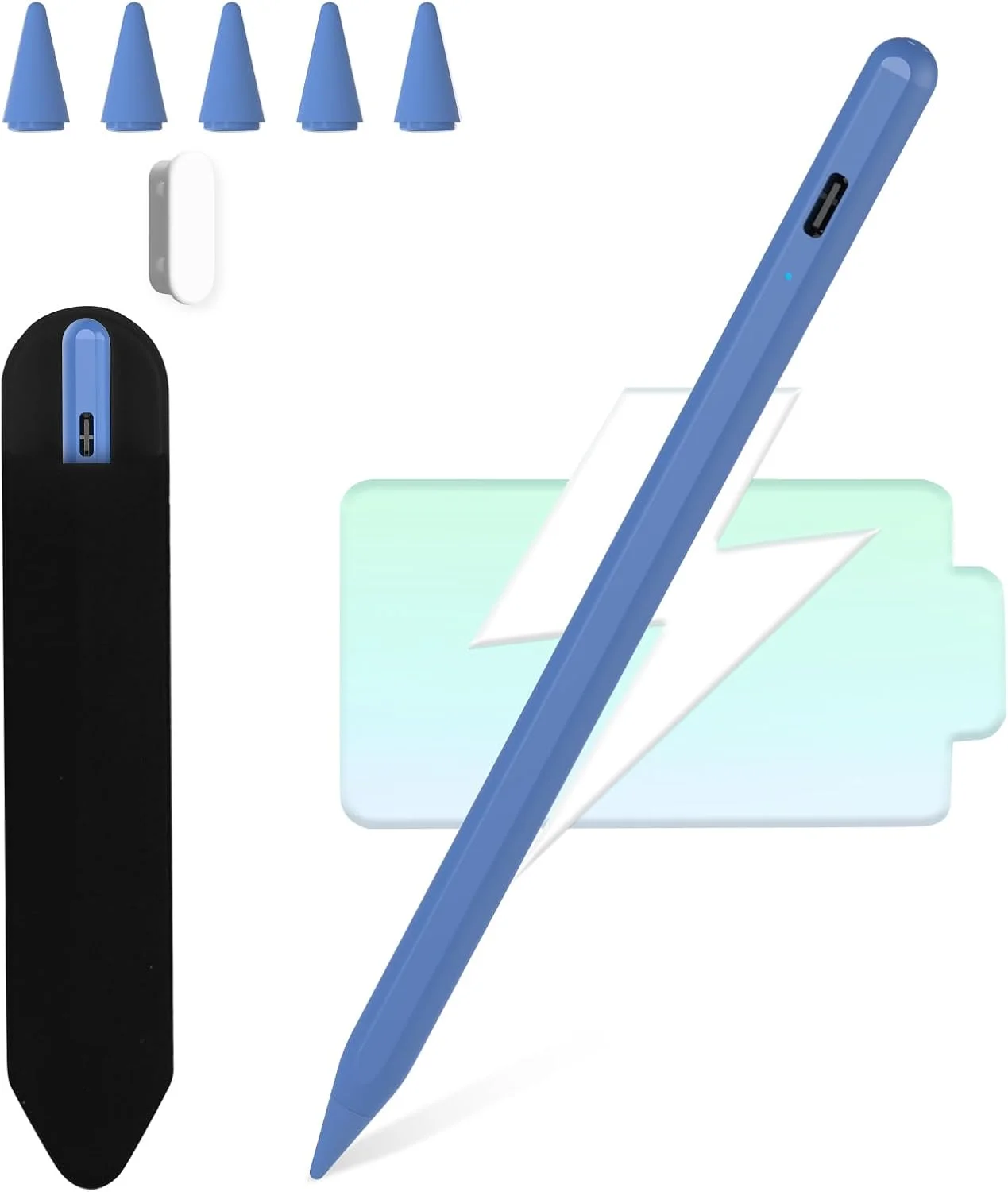 قلم لمسی برای آیپد نسل 9، 10 و 11 با قابلیت جلوگیری از لمس ناخواسته کف دست، قلم شارژ سریع برای آیپد A16/10/9/8/7/6، برای ایر 5/4/3/M3، برای پرو 11/12.9 اینچ (2018-2022)، مینی 5/6 (آبی تیره) قلم لمسی برای آیپد نسل 9، 10 و 11 با قابلیت جلوگیری از لمس ناخواسته کف دست، قلم شارژ سریع برای آیپد A16/10/9/8/7/6، برای ایر 5/4/3/M3، برای پرو 11/12.9 اینچ (2018-2022)، مینی 5/6 (آبی تیره)