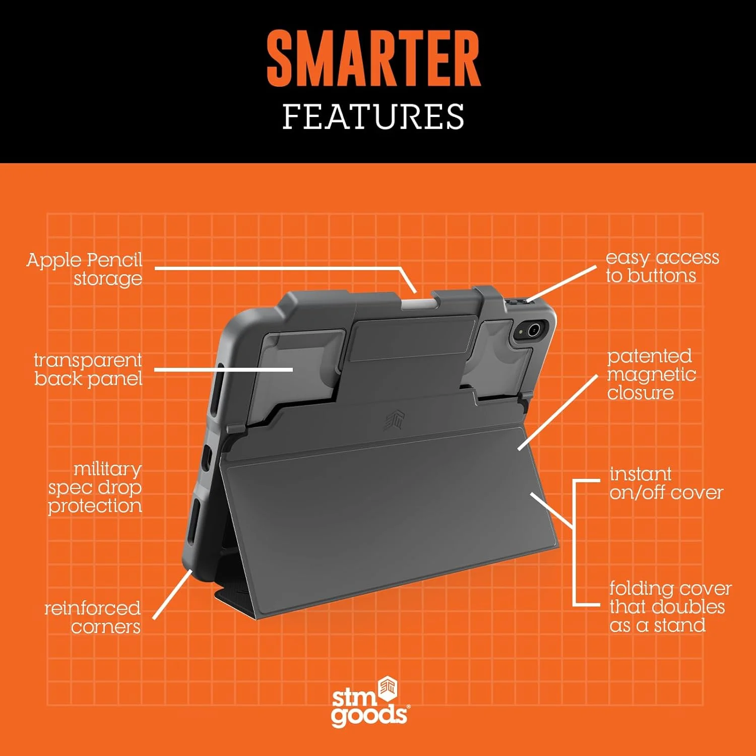 کاور مقاوم و سبک STM Dux Plus برای آیپد (A16/نسل دهم) با پشت شفاف، محل نگهداری قلم اپل USB-C/نسل 1 و روکش مغناطیسی روشن/خاموش برای صرفه جویی در باتری - قرمز کاور مقاوم و سبک STM Dux Plus برای آیپد (A16/نسل دهم) با پشت شفاف، محل نگهداری قلم اپل USB-C/نسل 1 و روکش مغناطیسی روشن/خاموش برای صرفه جویی در باتری - قرمز