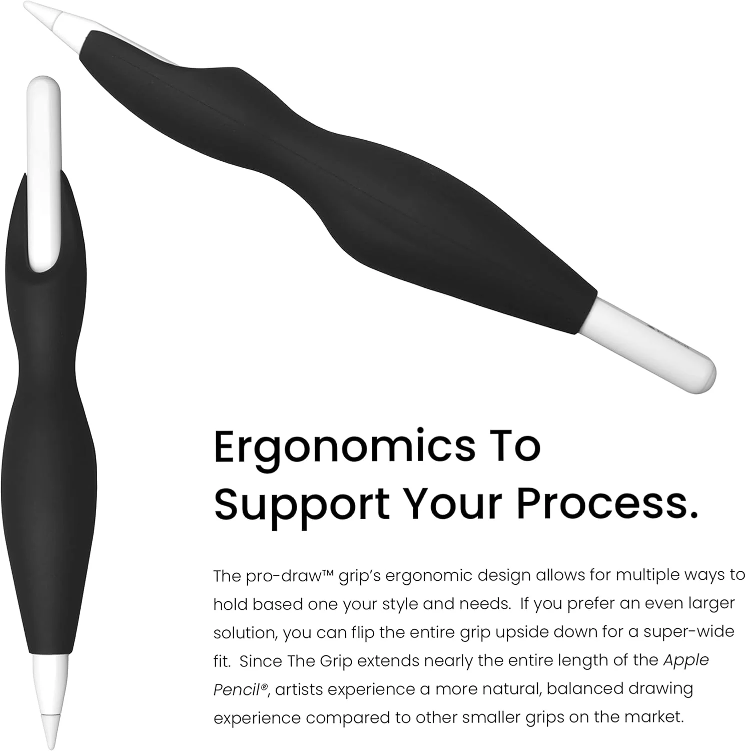گریپ برای اپل پنسل پرو، نسل ۱/۲ اپل پنسل، و مدل USB-C // راحتی بیشتر. کنترل بهتر. گریپ برای اپل پنسل پرو، نسل ۱/۲ اپل پنسل، و مدل USB-C // راحتی بیشتر. کنترل بهتر.