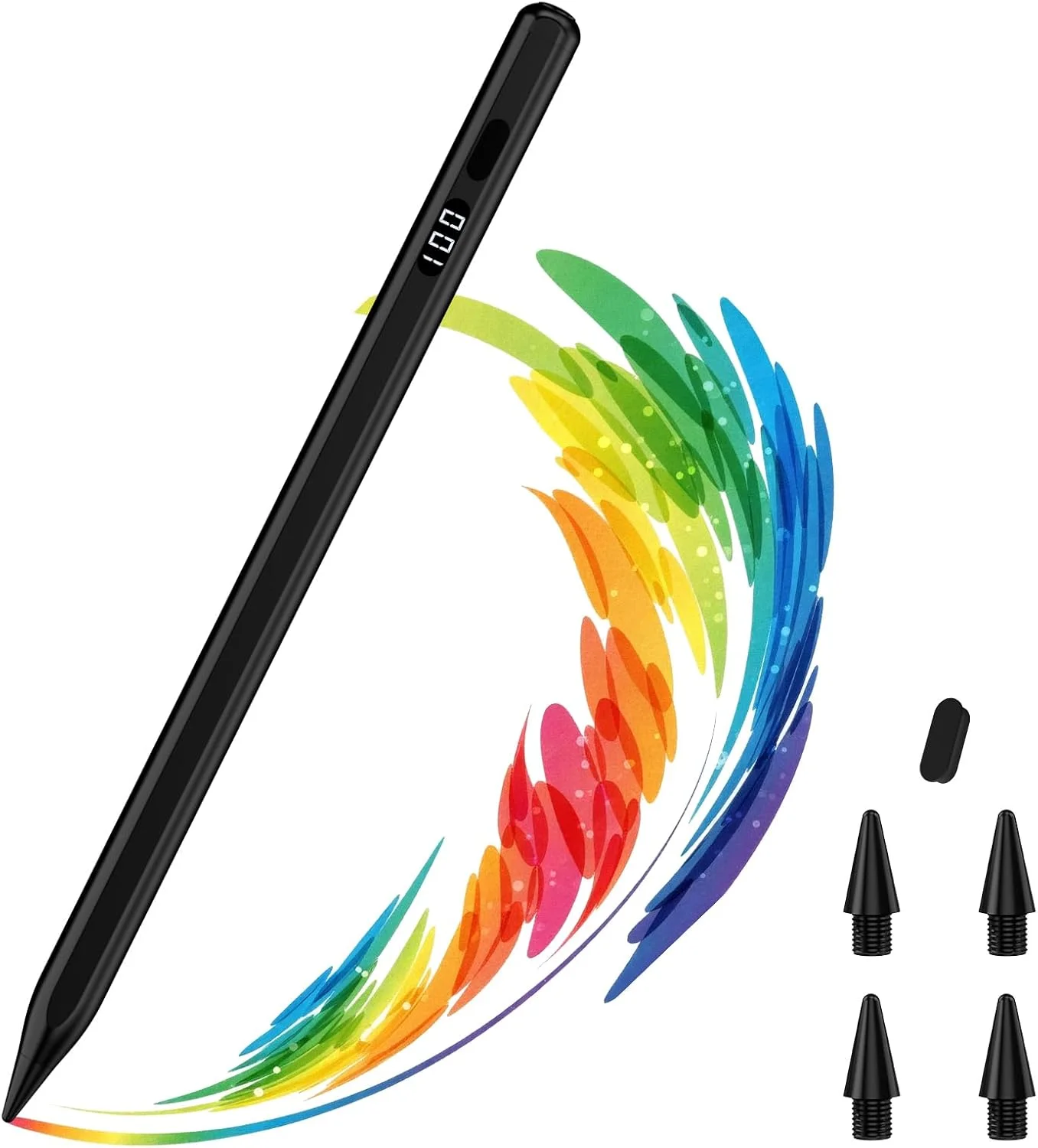 قلم لمسی MoKo برای آیپد 2018-2025، قلم شارژ سریع USB-C با نمایشگر LED و حساسیت به شیب برای اپل آیپد A16/11/10/9/8/7/6، ایر 7/6/5/4/3/M3/M2، پرو 13 اینچ/12.9 اینچ/11 اینچ/M4، مینی 7/6/5، مشکی قلم لمسی MoKo برای آیپد 2018-2025، قلم شارژ سریع USB-C با نمایشگر LED و حساسیت به شیب برای اپل آیپد A16/11/10/9/8/7/6، ایر 7/6/5/4/3/M3/M2، پرو 13 اینچ/12.9 اینچ/11 اینچ/M4، مینی 7/6/5، مشکی