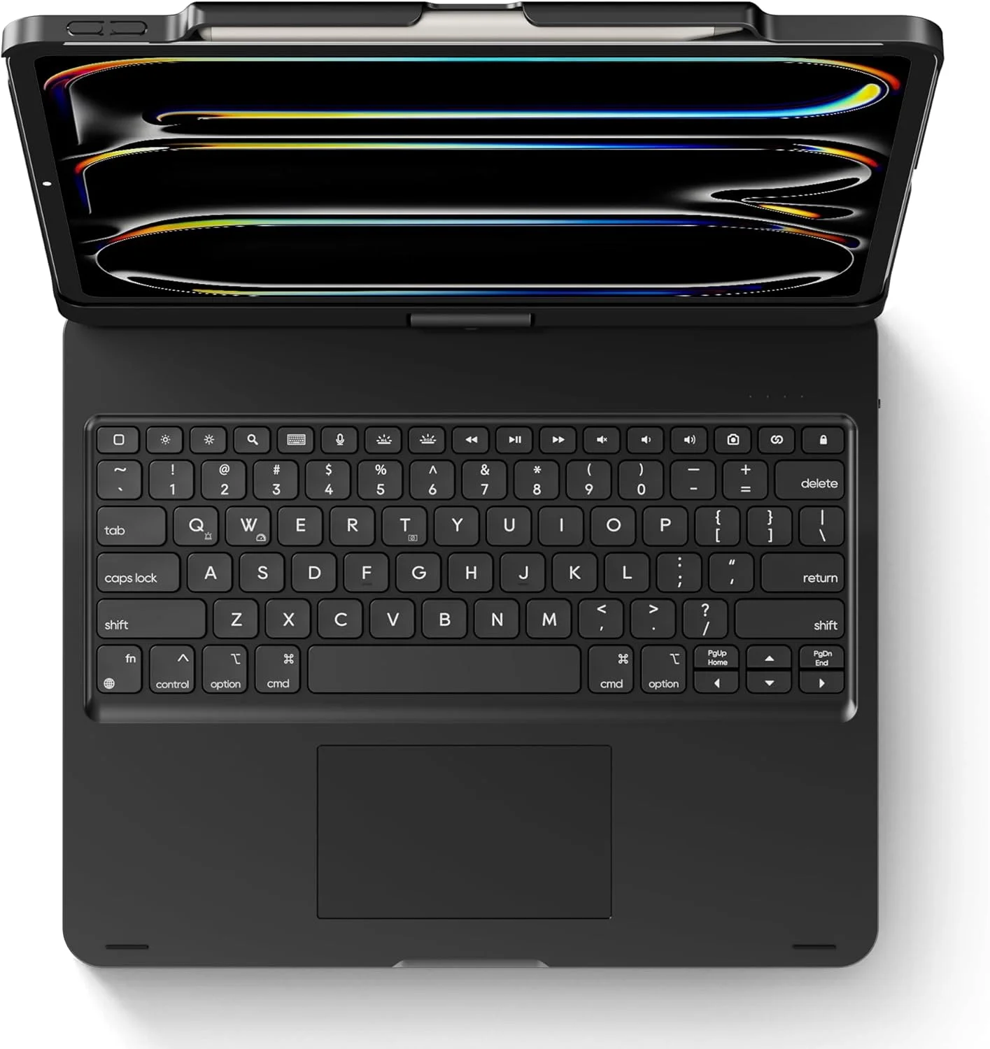 کیبورد بیسیم مناسب آیپد ایر ۱۳ اینچ (M3-M2) مدل ۲۰۲۵ و آیپد پرو ۱۳ اینچ M4 مدل ۲۰۲۴، آیپد پرو ۱۲.۹ اینچ (نسل ۶-۳): دارای نگهدارنده چرخشی قلم، ترکپد چند لمسی با نور پسزمینه RGB - مشکی کیبورد بیسیم مناسب آیپد ایر ۱۳ اینچ (M3-M2) مدل ۲۰۲۵ و آیپد پرو ۱۳ اینچ M4 مدل ۲۰۲۴، آیپد پرو ۱۲.۹ اینچ (نسل ۶-۳): دارای نگهدارنده چرخشی قلم، ترکپد چند لمسی با نور پسزمینه RGB - مشکی