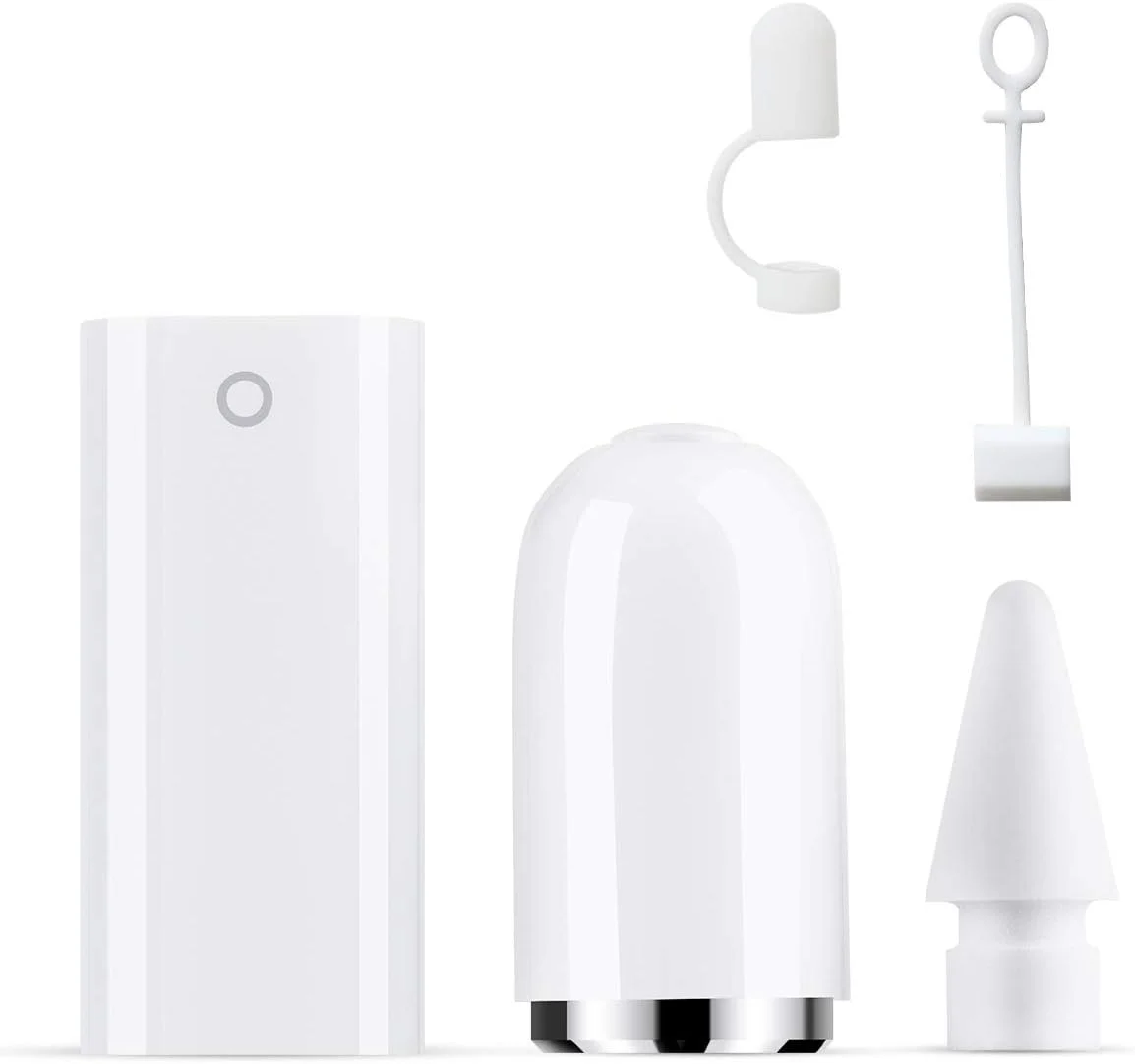 درپوش مغناطیسی جایگزین، آداپتور شارژ و نوک های جایگزین سازگار با قلم لمسی اپل نسل 1، نگهدارنده درپوش و بند آداپتور درپوش مغناطیسی جایگزین، آداپتور شارژ و نوک های جایگزین سازگار با قلم لمسی اپل نسل 1، نگهدارنده درپوش و بند آداپتور