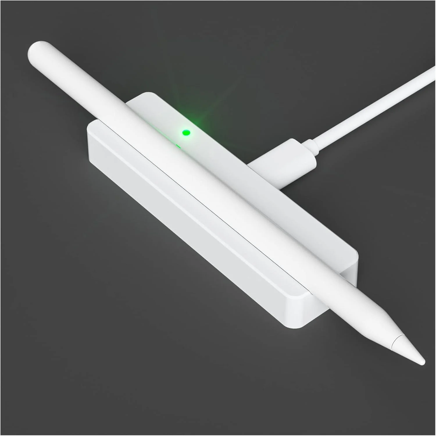 پایه شارژر مغناطیسی بیسیم با کابل USB سازگار فقط با قلم اپل نسل دوم، استند شارژ راحت قلم آیپد مناسب برای قلم آیپد نسل 2، صرفه جویی در مصرف باتری آیپد شما پایه شارژر مغناطیسی بیسیم با کابل USB سازگار فقط با قلم اپل نسل دوم، استند شارژ راحت قلم آیپد مناسب برای قلم آیپد نسل 2، صرفه جویی در مصرف باتری آیپد شما