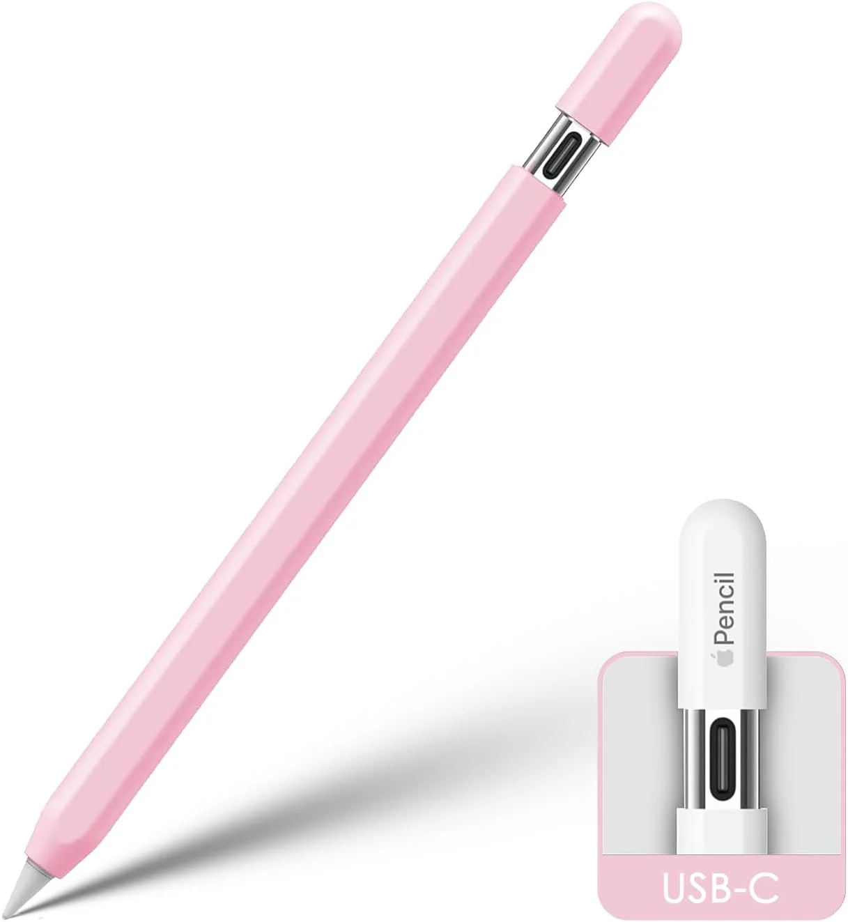 محافظ سیلیکونی قلم لمسی اپل (USB-C) 2023، کاور محافظ صورتی زیبا، نگهدارنده قلم آیپد، لوازم جانبی ضد لغزش سازگار با قلم نسل سوم اپل محافظ سیلیکونی قلم لمسی اپل (USB-C) 2023، کاور محافظ صورتی زیبا، نگهدارنده قلم آیپد، لوازم جانبی ضد لغزش سازگار با قلم نسل سوم اپل