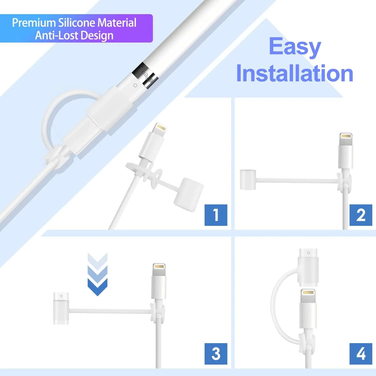 آداپتور شارژر سازگار با قلم اپل نسل اول، اتصال دهنده شارژ مادگی به مادگی برای قلم آیپد نسل اول - بسته 2 عددی آداپتور شارژر سازگار با قلم اپل نسل اول، اتصال دهنده شارژ مادگی به مادگی برای قلم آیپد نسل اول - بسته 2 عددی