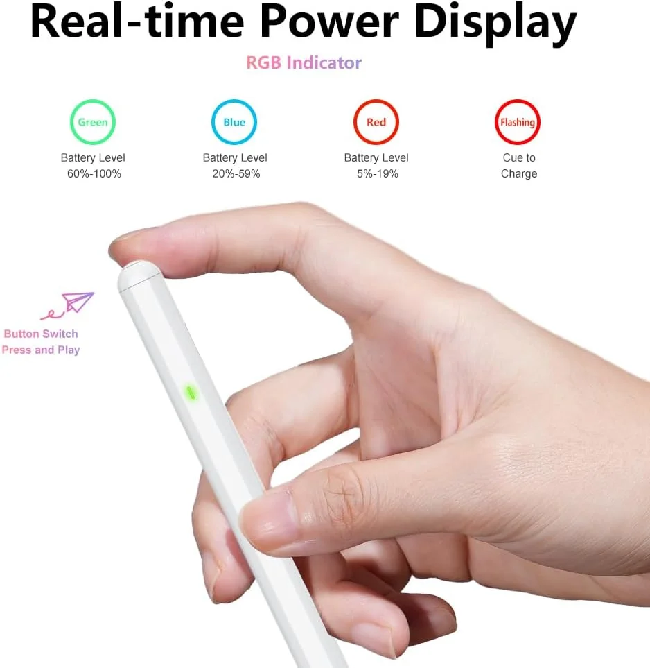 قلم برای آیپد نسل دهم و A16، شارژ سریع ۱۵ دقیقهای از طریق USB-C، حساسیت به زاویه و جلوگیری از لمس ناخواسته، قلم طراحی سازگار با آیپد ۲۰۱۸-۲۰۲۵، مناسب برای یادداشتبرداری، کار، مطالعه و ضبط قلم برای آیپد نسل دهم و A16، شارژ سریع ۱۵ دقیقهای از طریق USB-C، حساسیت به زاویه و جلوگیری از لمس ناخواسته، قلم طراحی سازگار با آیپد ۲۰۱۸-۲۰۲۵، مناسب برای یادداشتبرداری، کار، مطالعه و ضبط