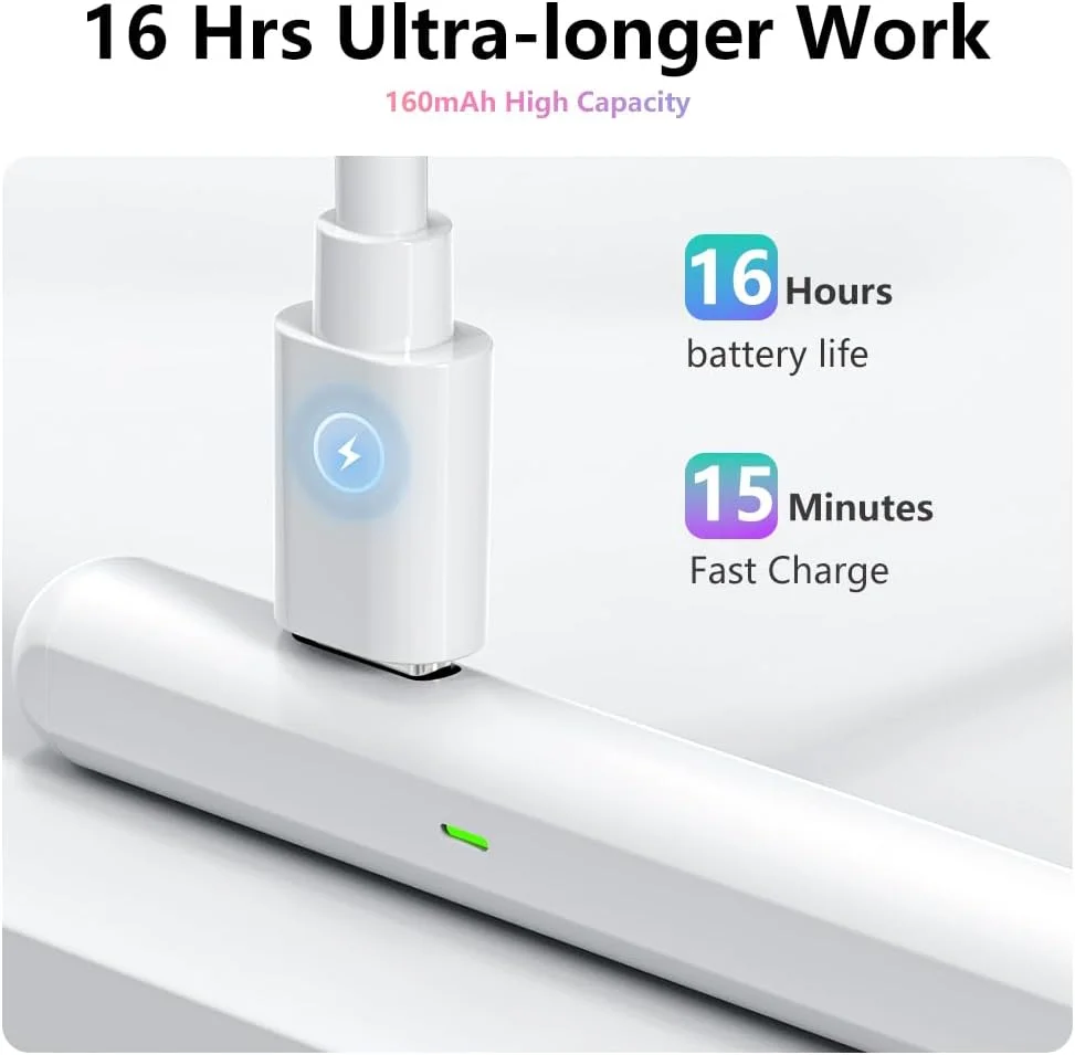 قلم برای آیپد نسل دهم و A16، شارژ سریع ۱۵ دقیقهای از طریق USB-C، حساسیت به زاویه و جلوگیری از لمس ناخواسته، قلم طراحی سازگار با آیپد ۲۰۱۸-۲۰۲۵، مناسب برای یادداشتبرداری، کار، مطالعه و ضبط قلم برای آیپد نسل دهم و A16، شارژ سریع ۱۵ دقیقهای از طریق USB-C، حساسیت به زاویه و جلوگیری از لمس ناخواسته، قلم طراحی سازگار با آیپد ۲۰۱۸-۲۰۲۵، مناسب برای یادداشتبرداری، کار، مطالعه و ضبط
