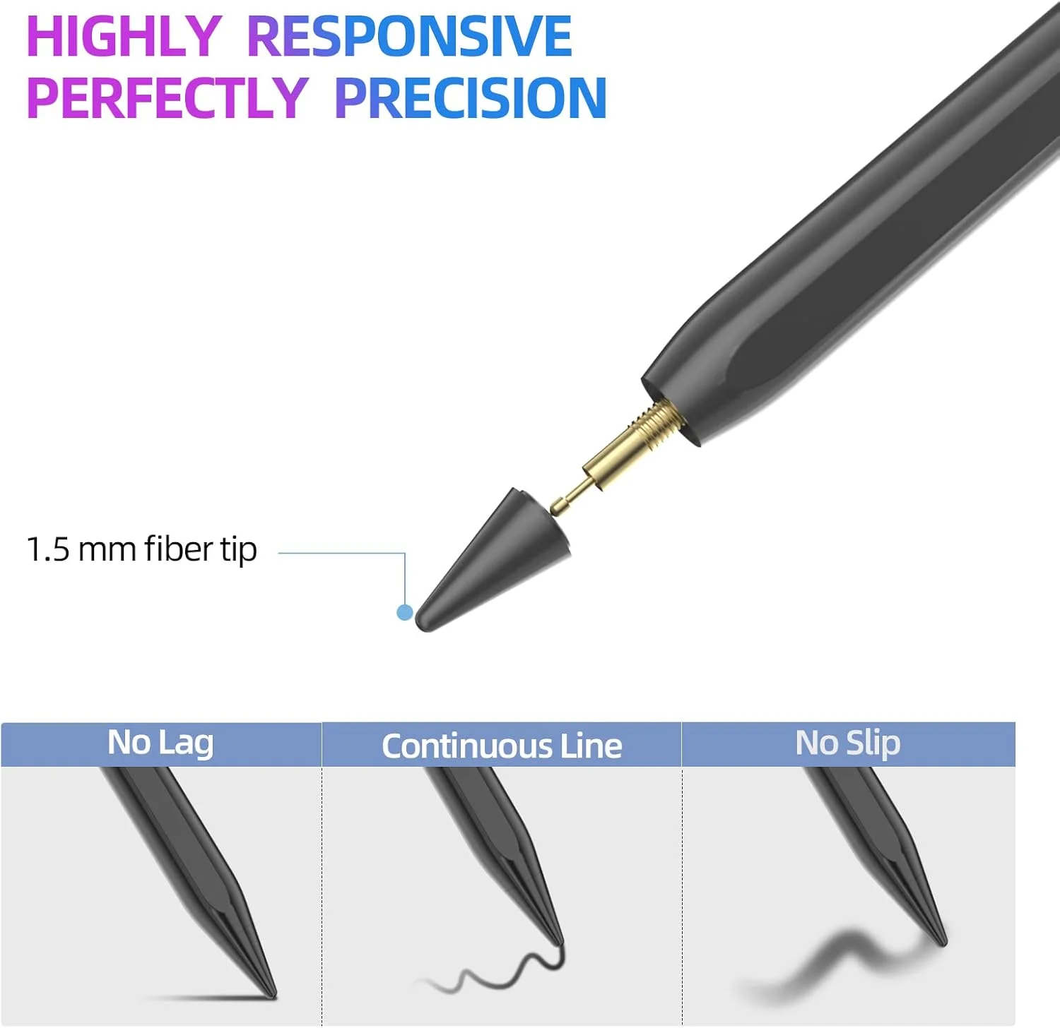قلم استایلوس COO برای آیپد 2018-2023 با قابلیت رد دست و حساسیت به زاویه، قلم آیپد برای آیپد پرو 11/12.9 اینچ، آیپد ایر 3/4/5، آیپد مینی 5/6، آیپد 6/7/8/9/10