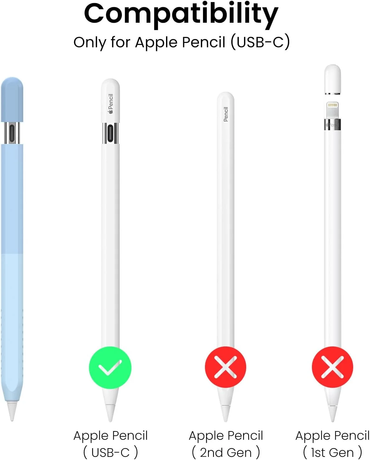 محافظ سیلیکونی مداد لمسی Delidigi سازگار با اپل پنسل (USB-C) با رنگ градиент و طراحی محافظ پوست برای اپل پنسل USB C 2023 محافظ سیلیکونی مداد لمسی Delidigi سازگار با اپل پنسل (USB-C) با رنگ градиент و طراحی محافظ پوست برای اپل پنسل USB C 2023