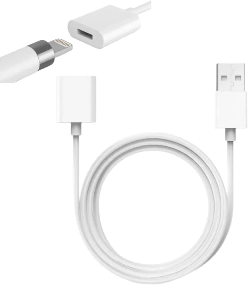 آداپتور شارژ مداد لمسی سازگار با مداد لمسی نسل اول اپل، شارژ کامل در 20 دقیقه، کابل 30 سانتی متری، لوازم جانبی مداد لمسی برای قلم اپل نسل 1 آداپتور شارژ مداد لمسی سازگار با مداد لمسی نسل اول اپل، شارژ کامل در 20 دقیقه، کابل 30 سانتی متری، لوازم جانبی مداد لمسی برای قلم اپل نسل 1