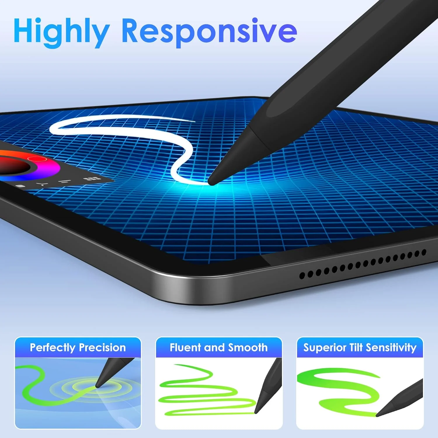 قلم لمسی برای آیپد نسل 11 و 10 - شارژ سریعتر 10 دقیقه ای سازگار با (2018-2025) Apple iPad 6-11 Gen, iPad Air 3/4/5/M2/M3, iPad mini 5/6, iPad Pro 11"/12.9"/M4 قلم لمسی برای آیپد نسل 11 و 10 - شارژ سریعتر 10 دقیقه ای سازگار با (2018-2025) Apple iPad 6-11 Gen, iPad Air 3/4/5/M2/M3, iPad mini 5/6, iPad Pro 11"/12.9"/M4