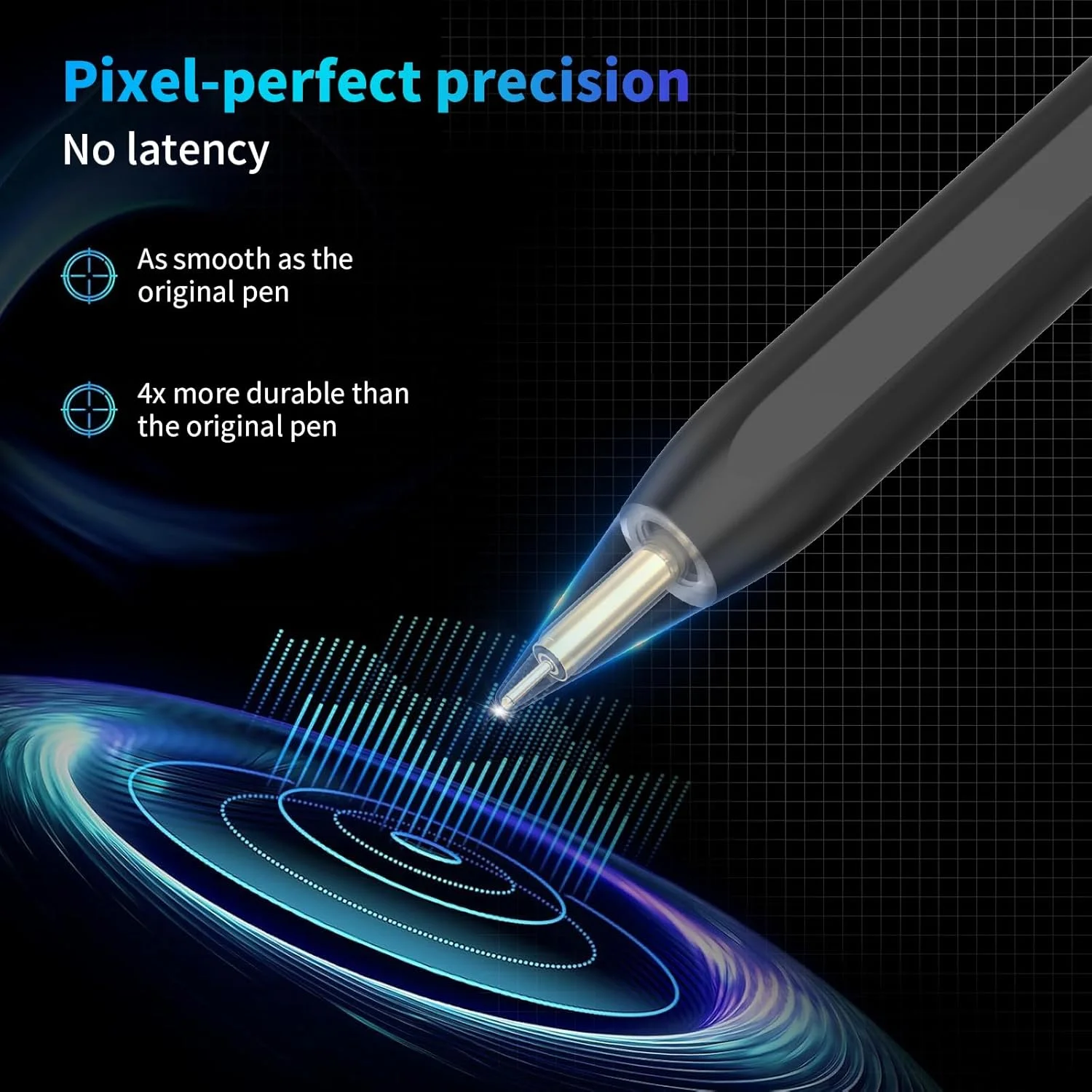 قلم لمسی برای آیپد 2018-2025، قلم مغناطیسی با شارژ سریع USB C با حساسیت به شیب و جلوگیری از لمس کف دست، مداد برای آیپد a16/6/7/8/9/10/11، آیپد پرو 11 اینچ/12.9 اینچ/M4، آیپد ایر 3/4/5/M2/M3، مشکی قلم لمسی برای آیپد 2018-2025، قلم مغناطیسی با شارژ سریع USB C با حساسیت به شیب و جلوگیری از لمس کف دست، مداد برای آیپد a16/6/7/8/9/10/11، آیپد پرو 11 اینچ/12.9 اینچ/M4، آیپد ایر 3/4/5/M2/M3، مشکی