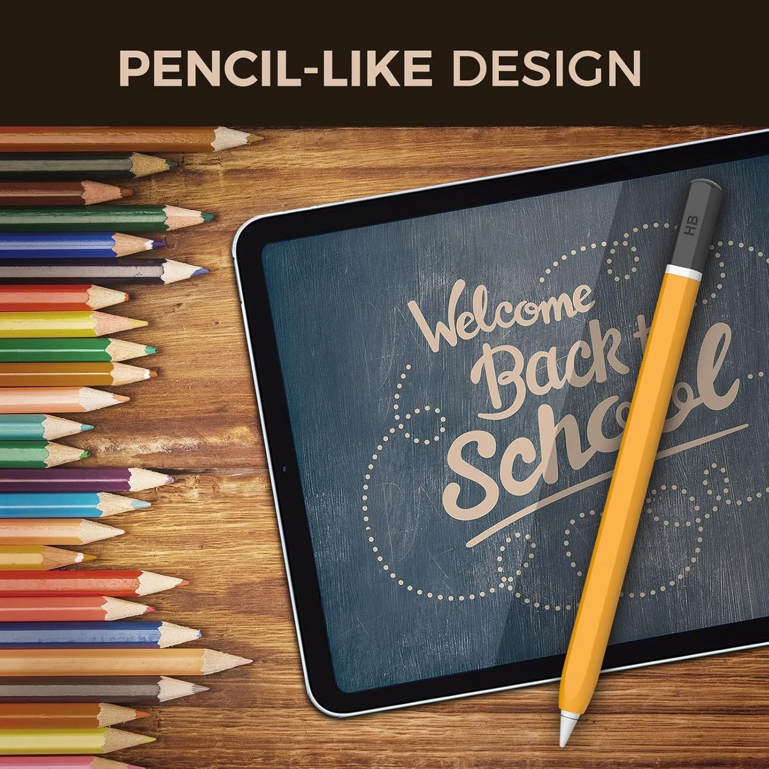 کاور مداد اپل پرو، طراحی کلاسیک مداد، کاور مداد اپل 2 / پرو، کاور سیلیکونی نسل دوم مداد اپل، روکش عالی مداد اپل پرو (زرد)