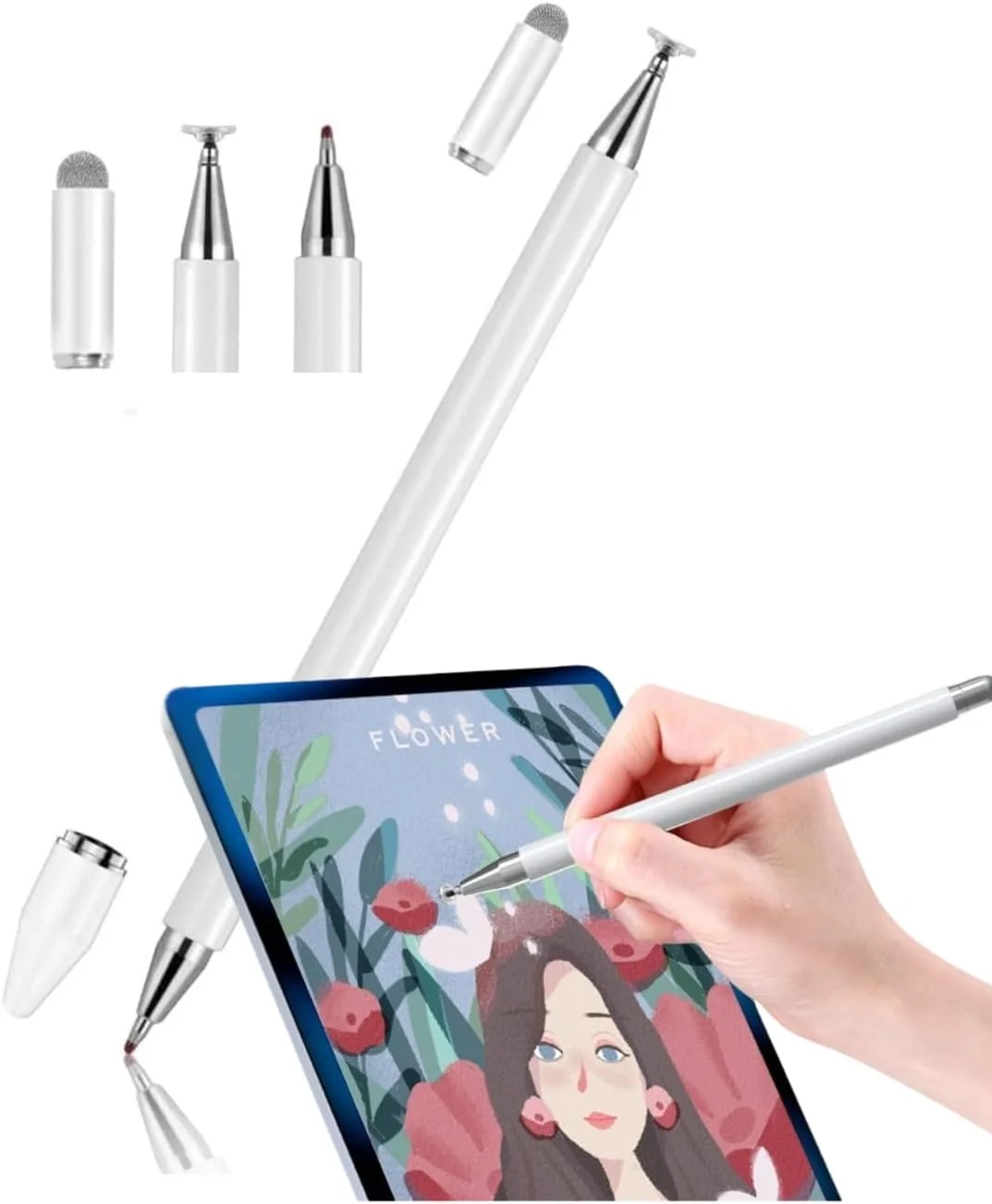قلم لمسی یونیورسال آیپد، قلم اپل برای تبلت های اندروید و آی او اس، مناسب برای طراحی و دست خط، سازگار با تمام صفحه های لمسی